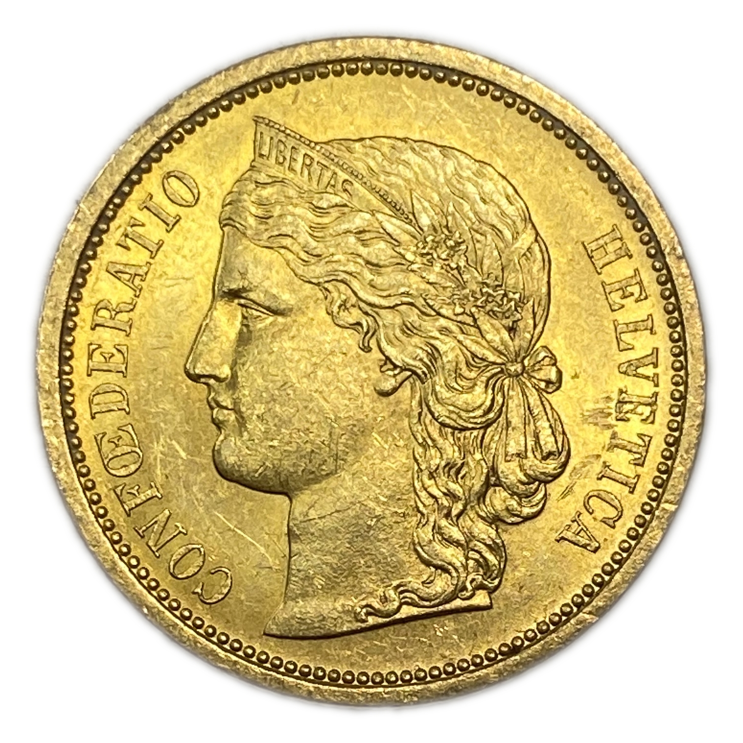 Switzerland - 20 Francs 1883 - Libertas - Gold 900, 6.45g, 21mm - 1 1
