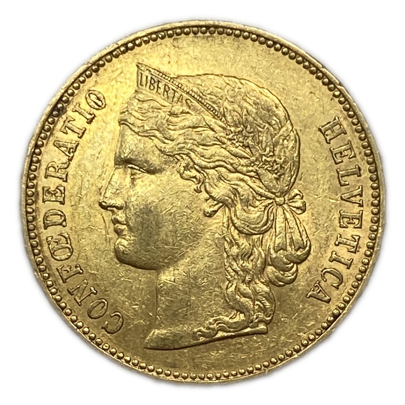 Switzerland - 20 Francs 1891 - Libertas - Gold 900, 6.45g, 21mm - 1 1