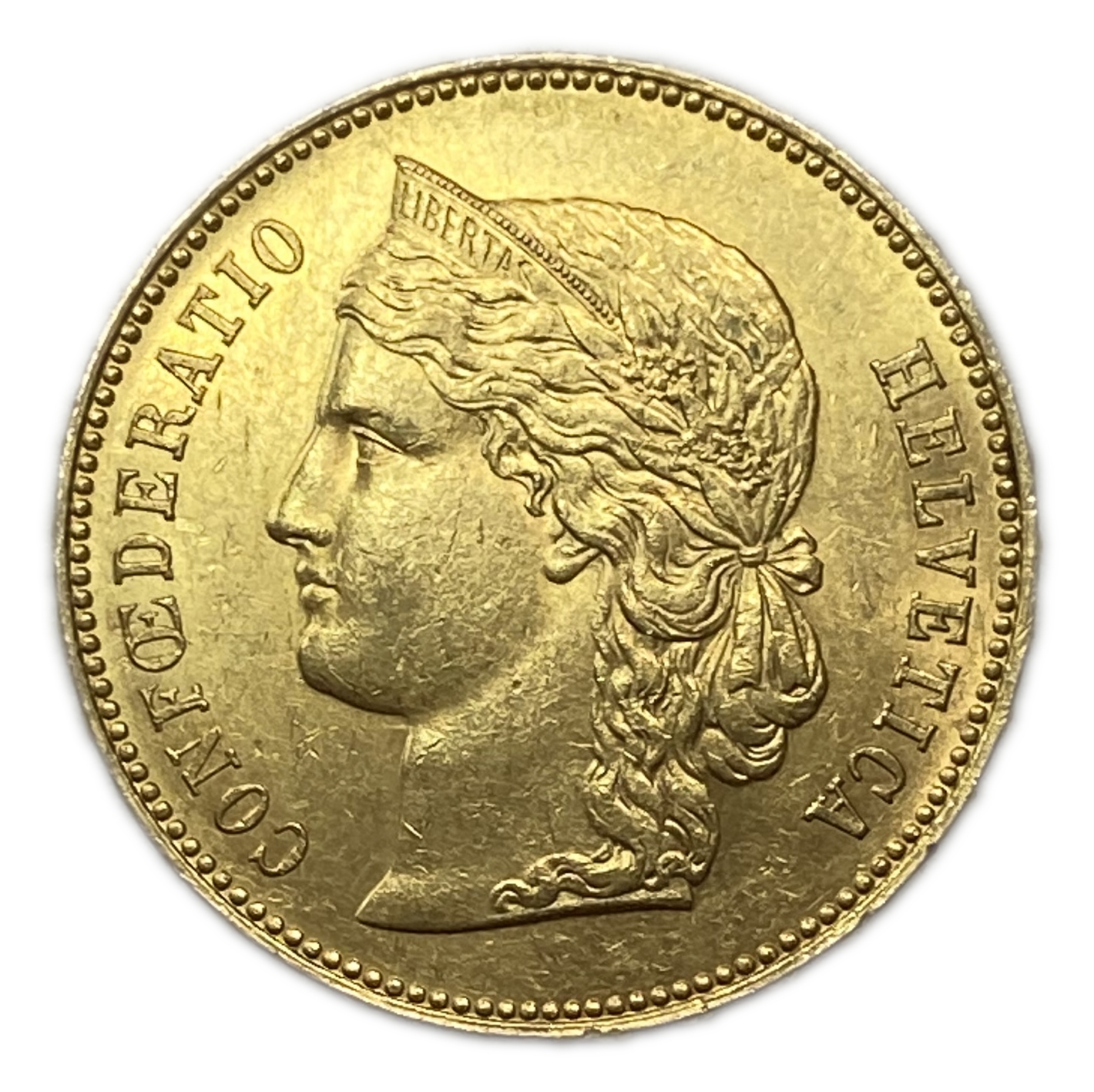 Switzerland - 20 Francs 1890 - Libertas - Gold 900, 6.45g, 21mm - 1 1