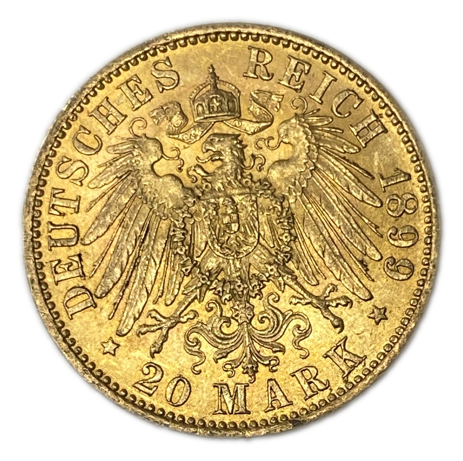 Germany Prussia – 20 Mark 1899 – Wilhelm I – Gold 900, 7.95g, 22mm