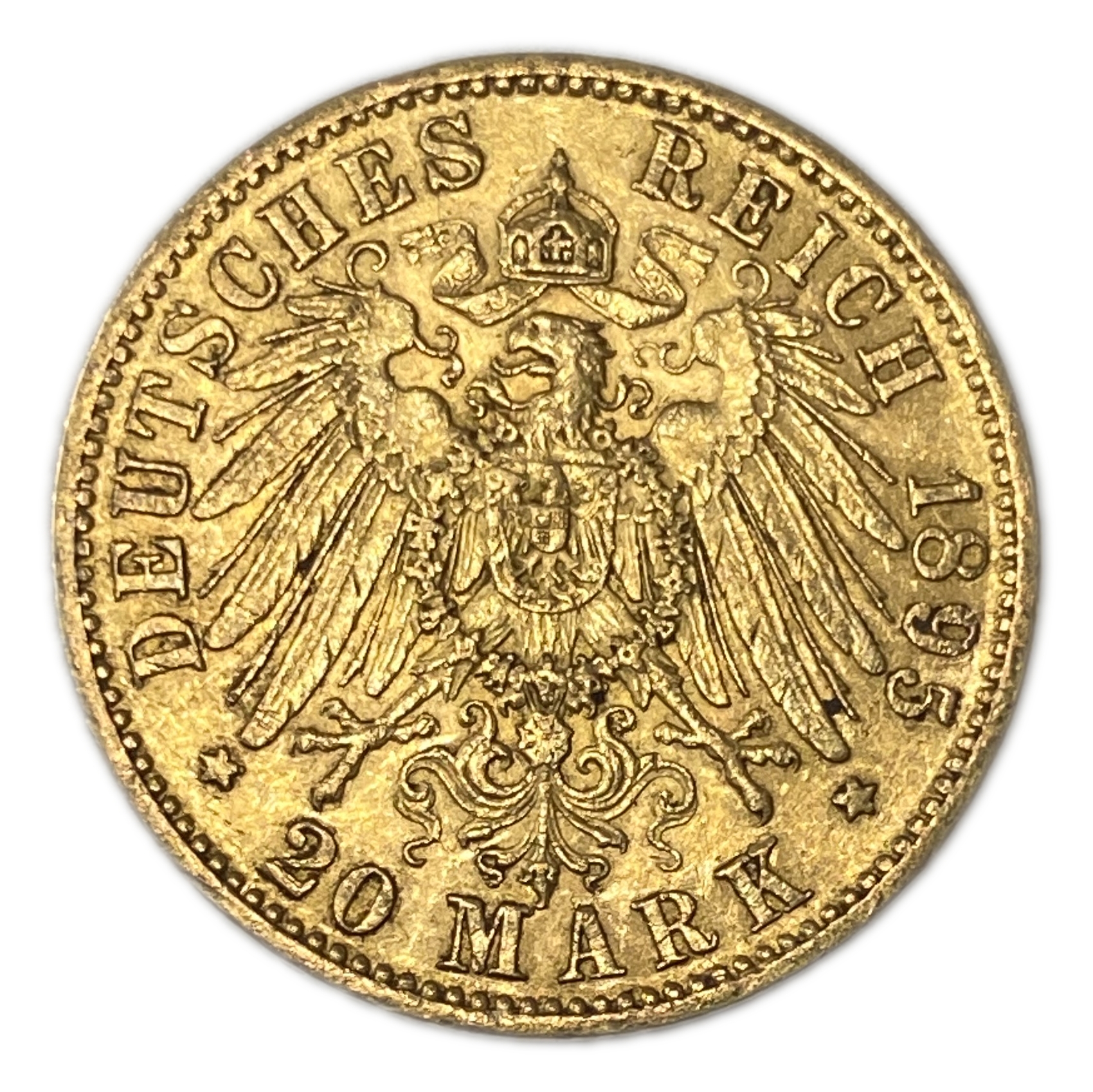 Germany Prussia – 20 Mark 1895 – Wilhelm I – Gold 900, 7.95g, 22mm