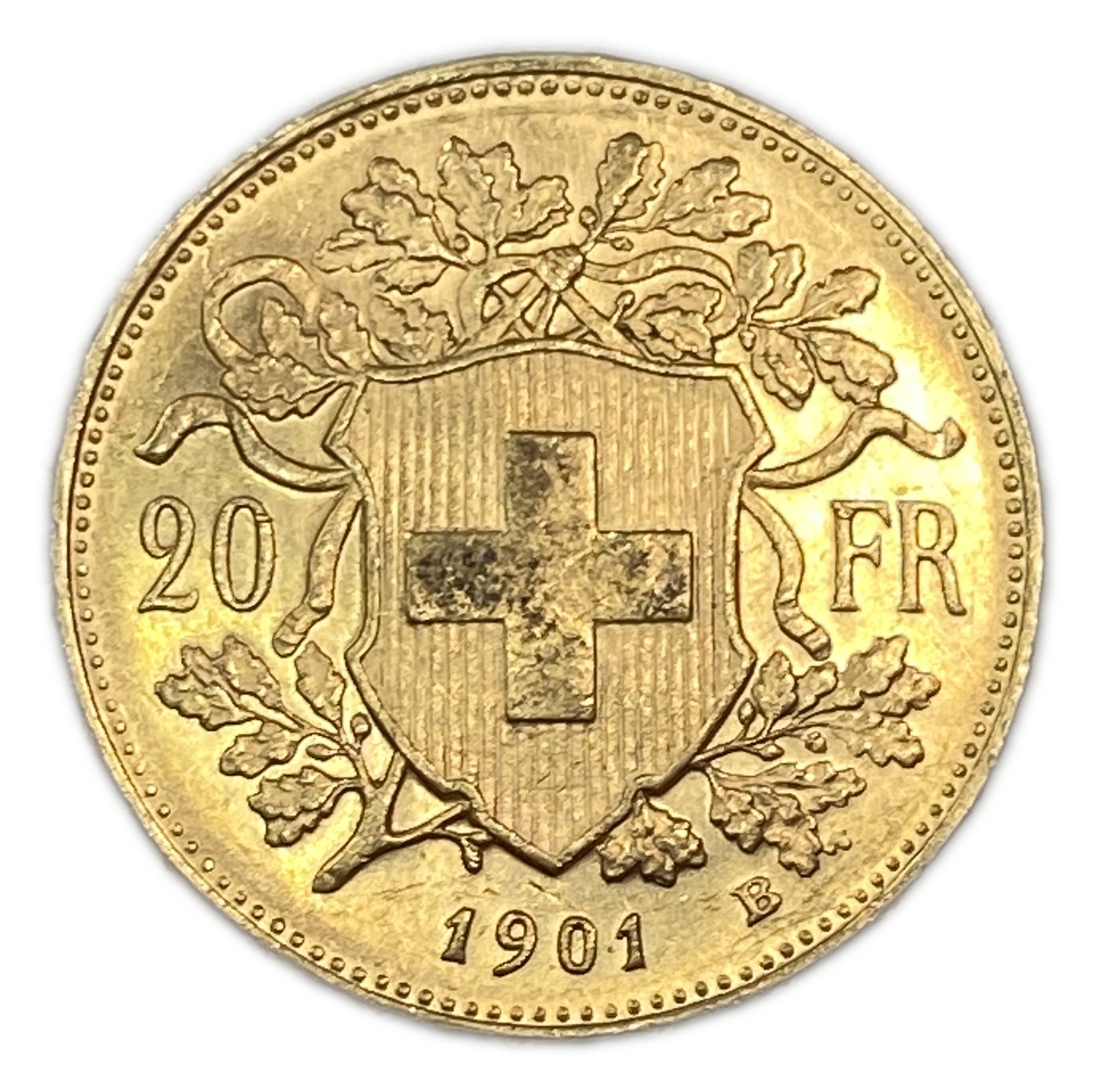 Switzerland - 20 Francs 1901 - Gold 900, 6.43g, 21mm - 1 0