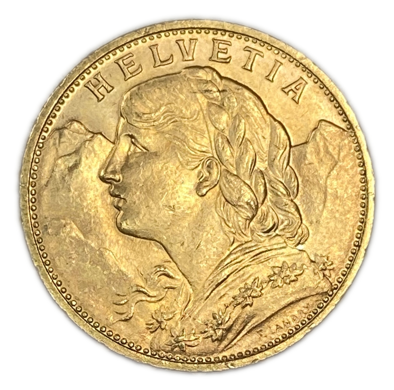 Switzerland - 20 Francs 1914 - Gold 900, 6.43g, 21mm - 1 1