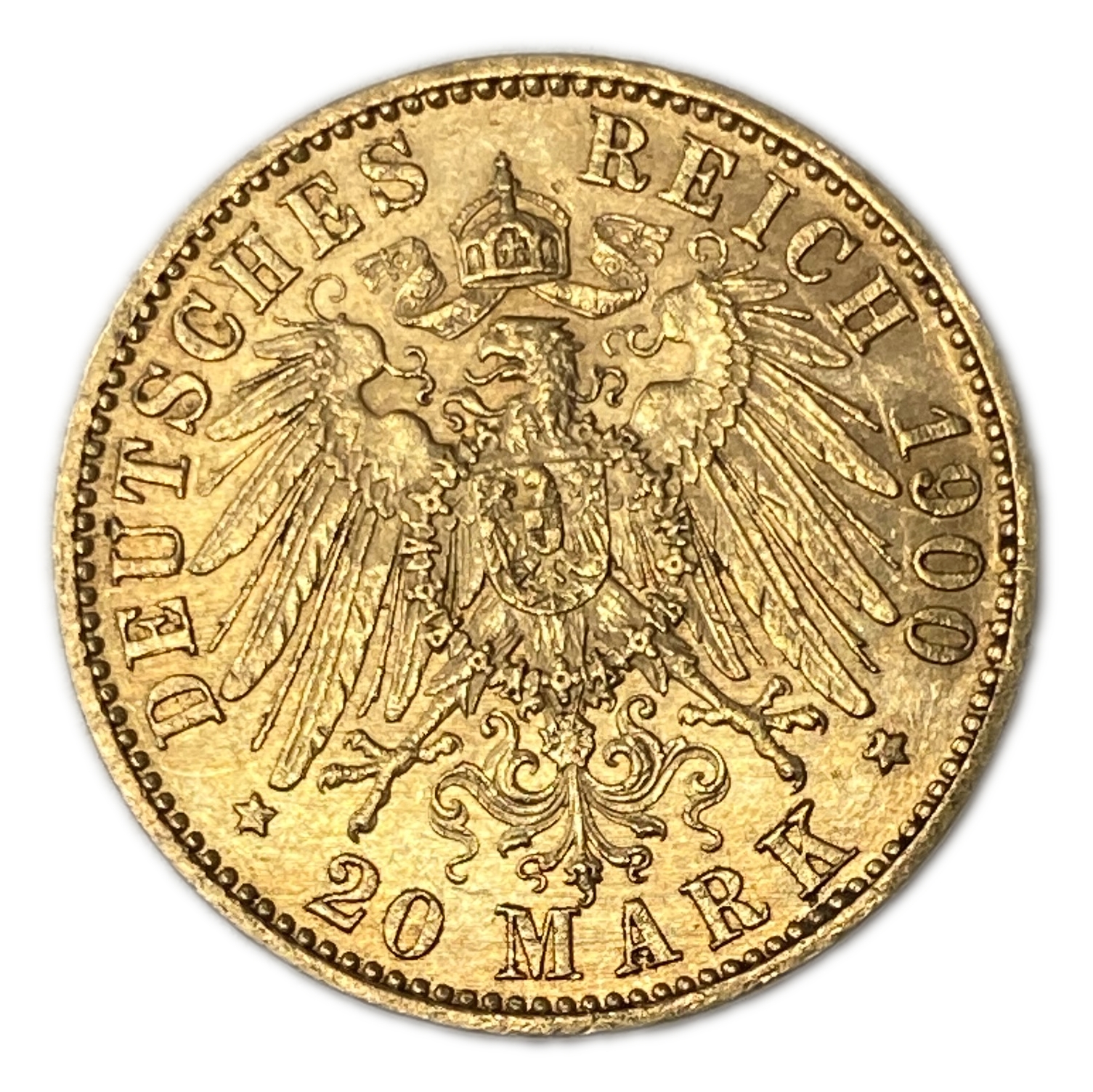 Germany Prussia – 20 Mark 1900 – Wilhelm I – Gold 900, 7.95g, 22mm