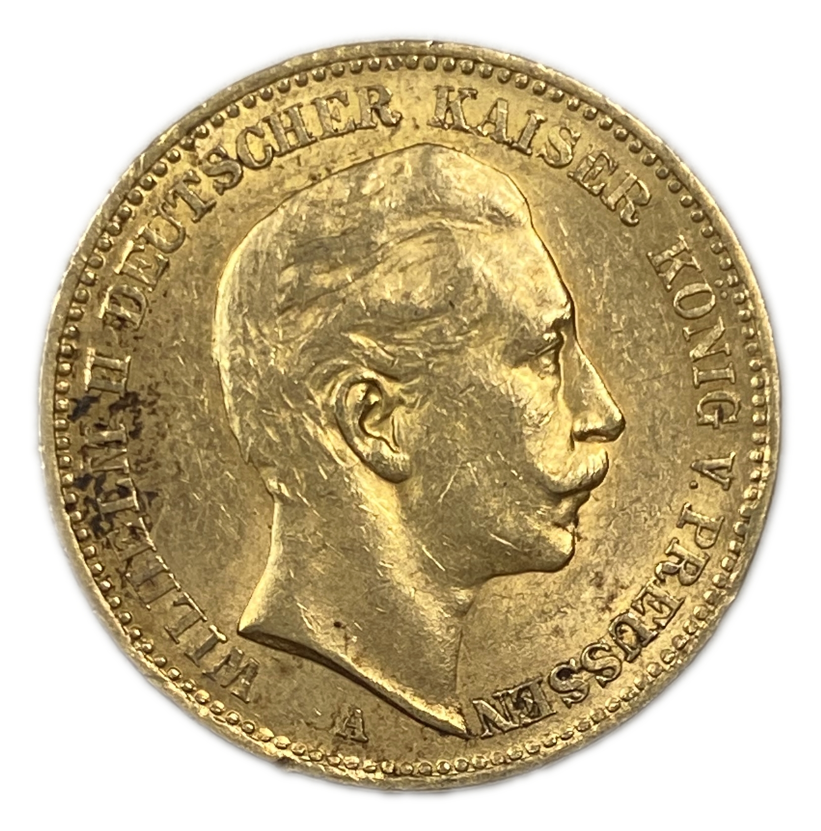 Germany Prussia – 20 Mark 1905– Wilhelm I – Gold 900, 7.95g, 22mm - 1 1