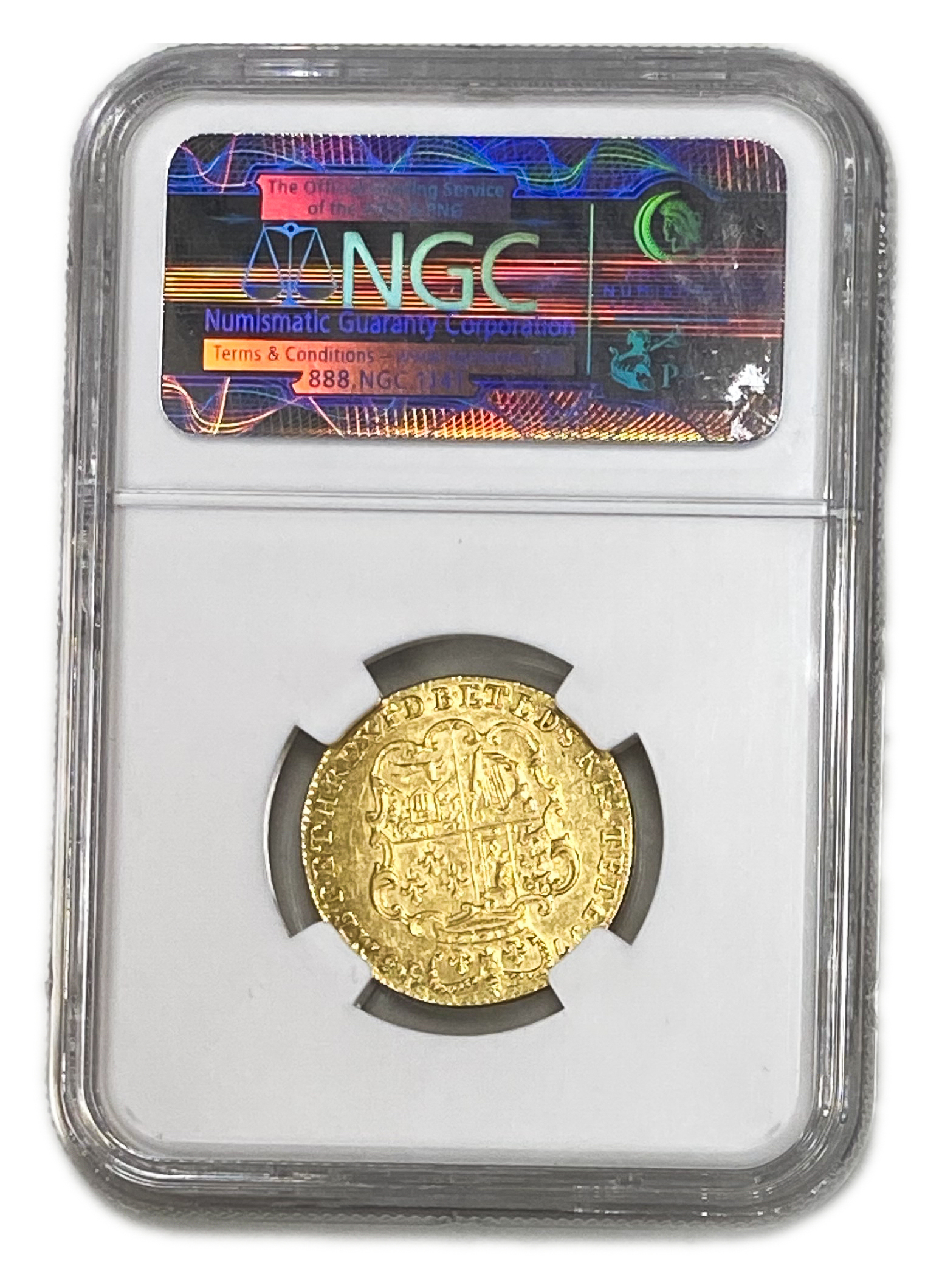 Great Britain / United Kingdom - 1 Guinea 1745 - NGC AU 55 - George II - Gold 916, 8.4g, 25mm - 1 3