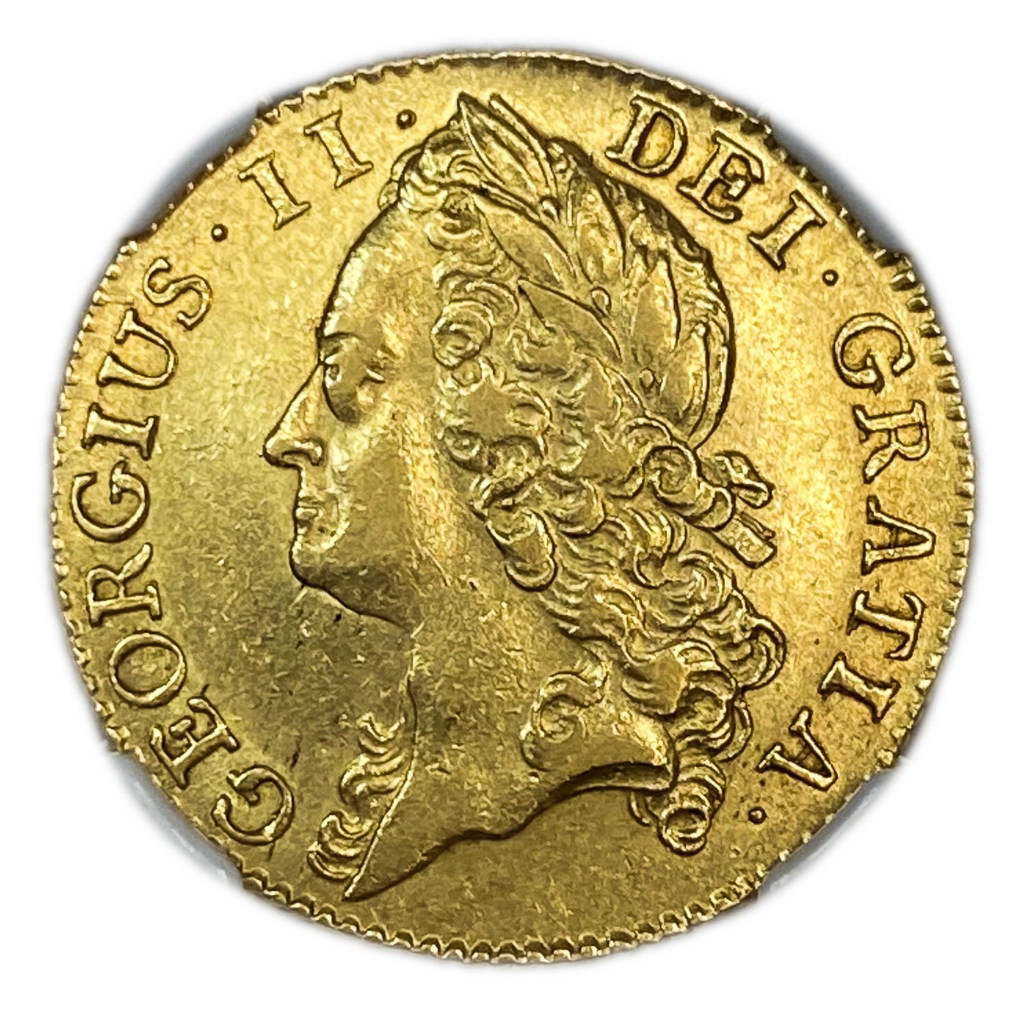 Great Britain / United Kingdom - 1 Guinea 1745 - NGC AU 55 - George II - Gold 916, 8.4g, 25mm