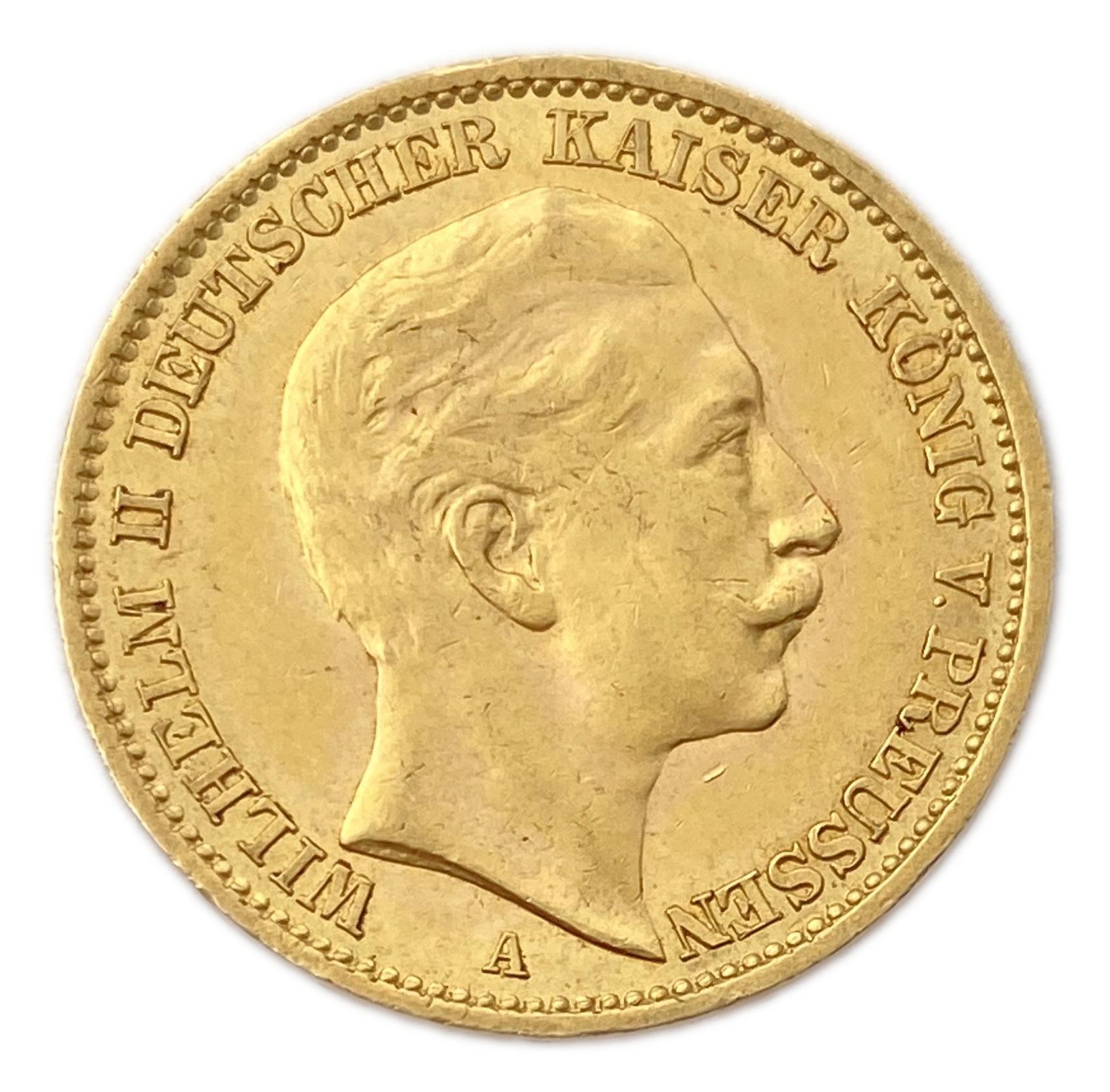 Germany - 20 Mark 1910 - Kaiser Wilhelm II - Gold 900, 7.96g, 22mm - 1 1