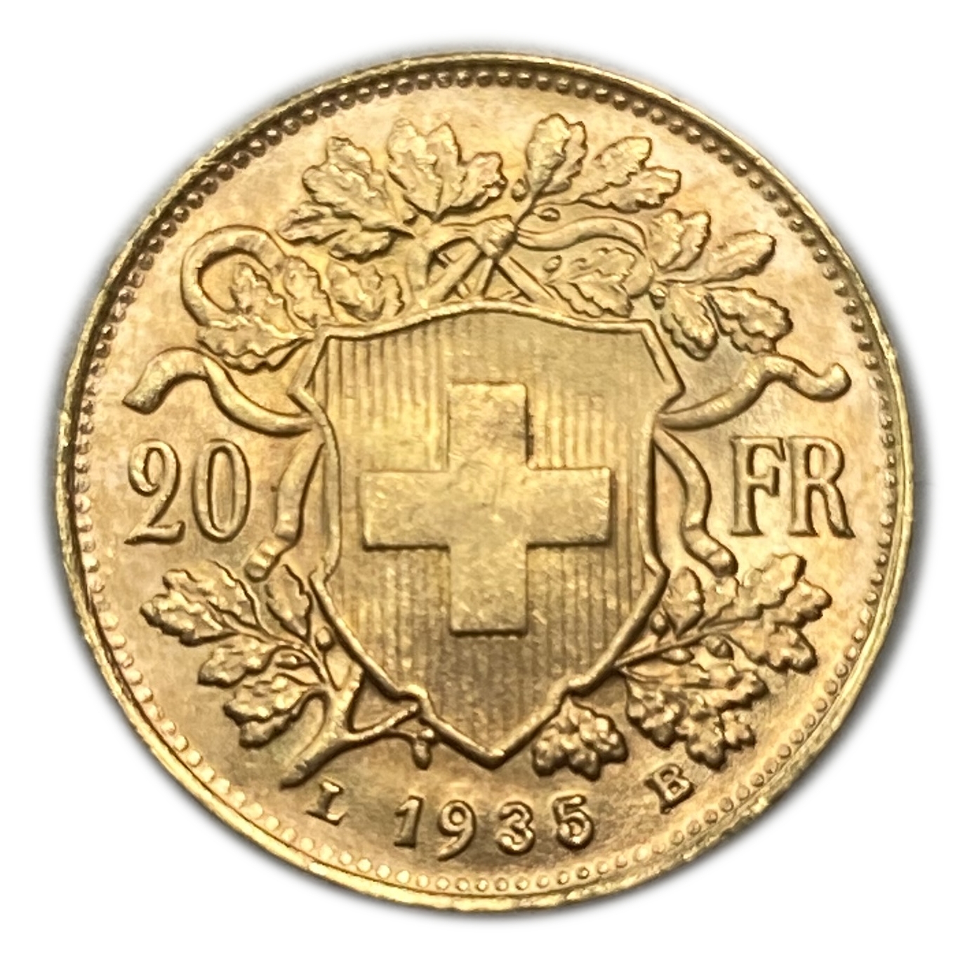 Switzerland - 20 Francs 1935 - Gold 900, 6.43g, 21mm - 1 0