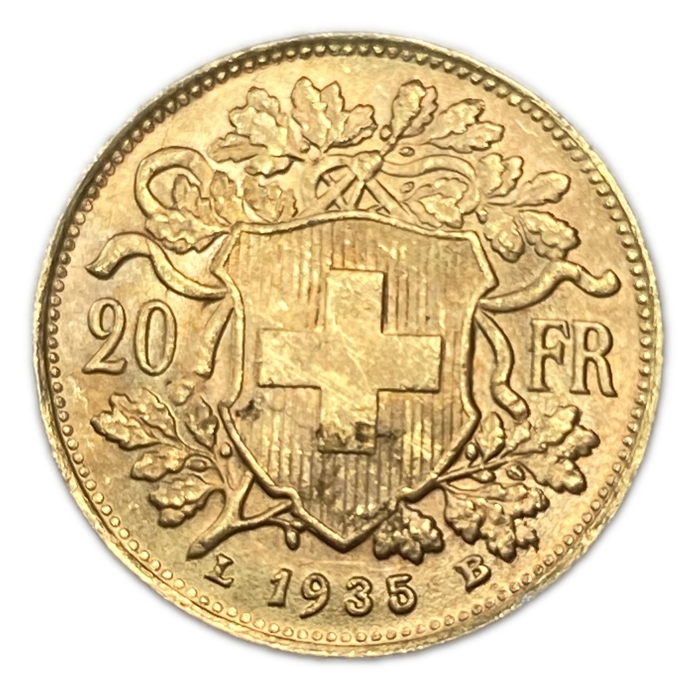 Switzerland - 20 Francs 1935 - Gold 900, 6.43g, 21mm - 1 0