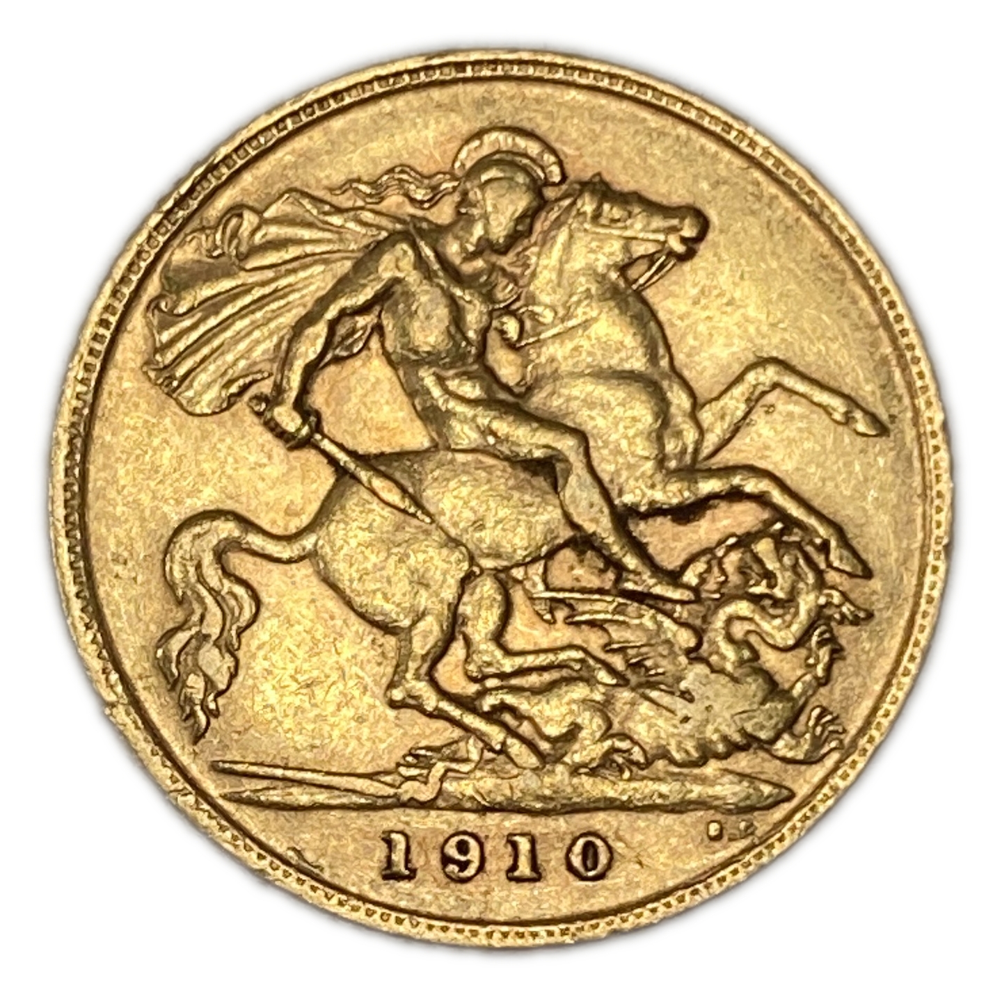 Great Britain / United Kingdom - 1/2 Sovereign 1910 - VF-XF - Edward VII - Gold 916, 3.99g, 19.2mm