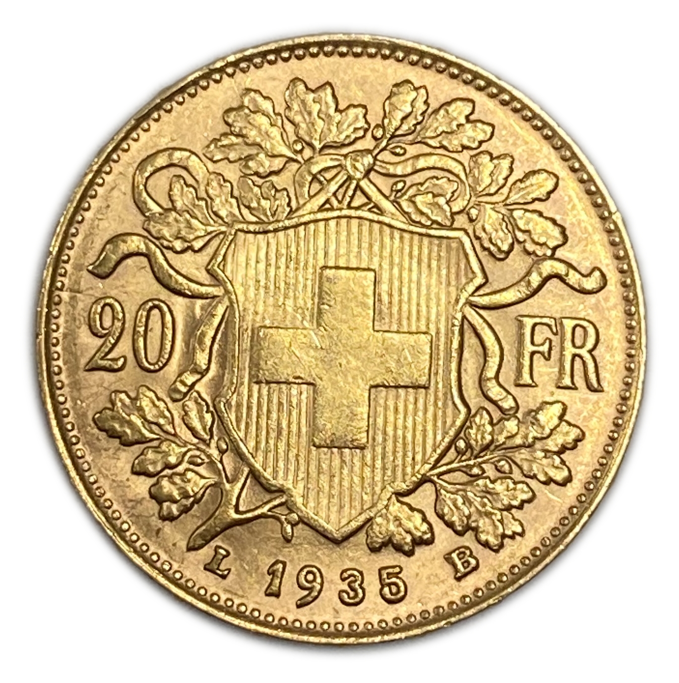 Switzerland - 20 Francs 1935 - Gold 900, 6.43g, 21mm - 1 0