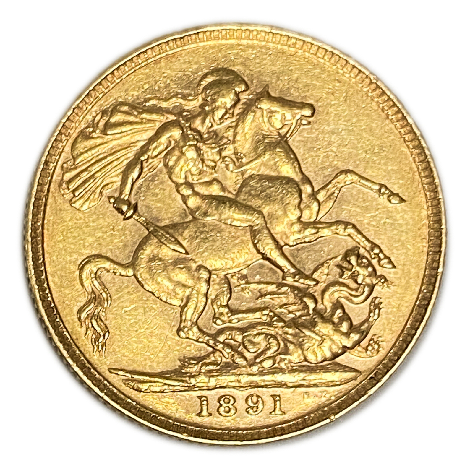 Great Britain / United Kingdom - 1 Sovereign 1891 - VF-XF - Victoria - Gold 916, 7.98g, 22mm