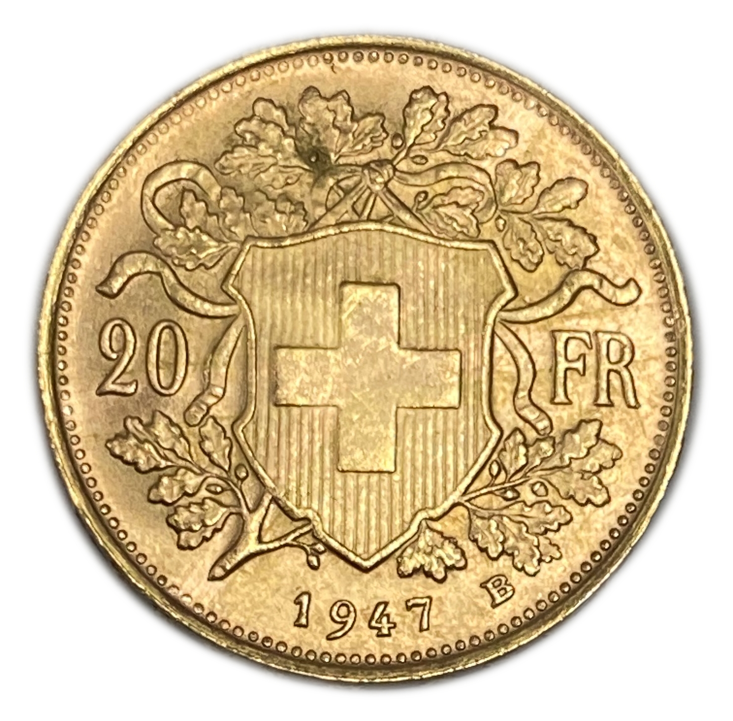 Switzerland - 20 Francs 1947 - Gold 900, 6.43g, 21mm - 1 0