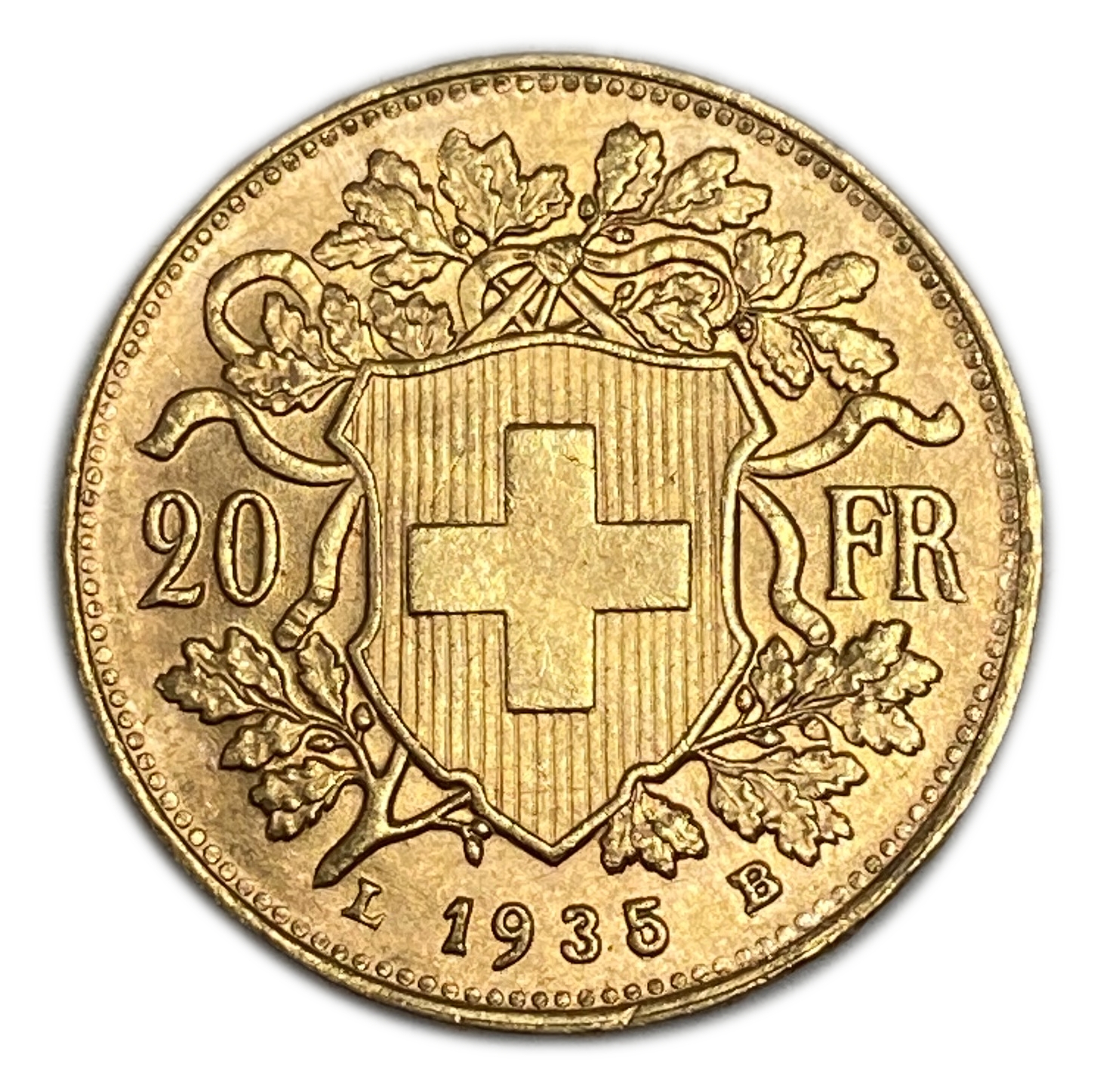 Switzerland - 20 Francs 1935 - Gold 900, 6.43g, 21mm - 1 0