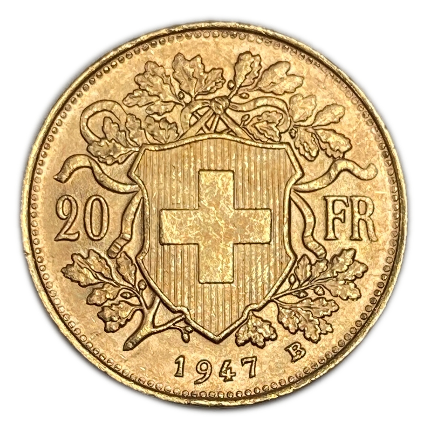 Switzerland - 20 Francs 1947 - Gold 900, 6.43g, 21mm - 1 0
