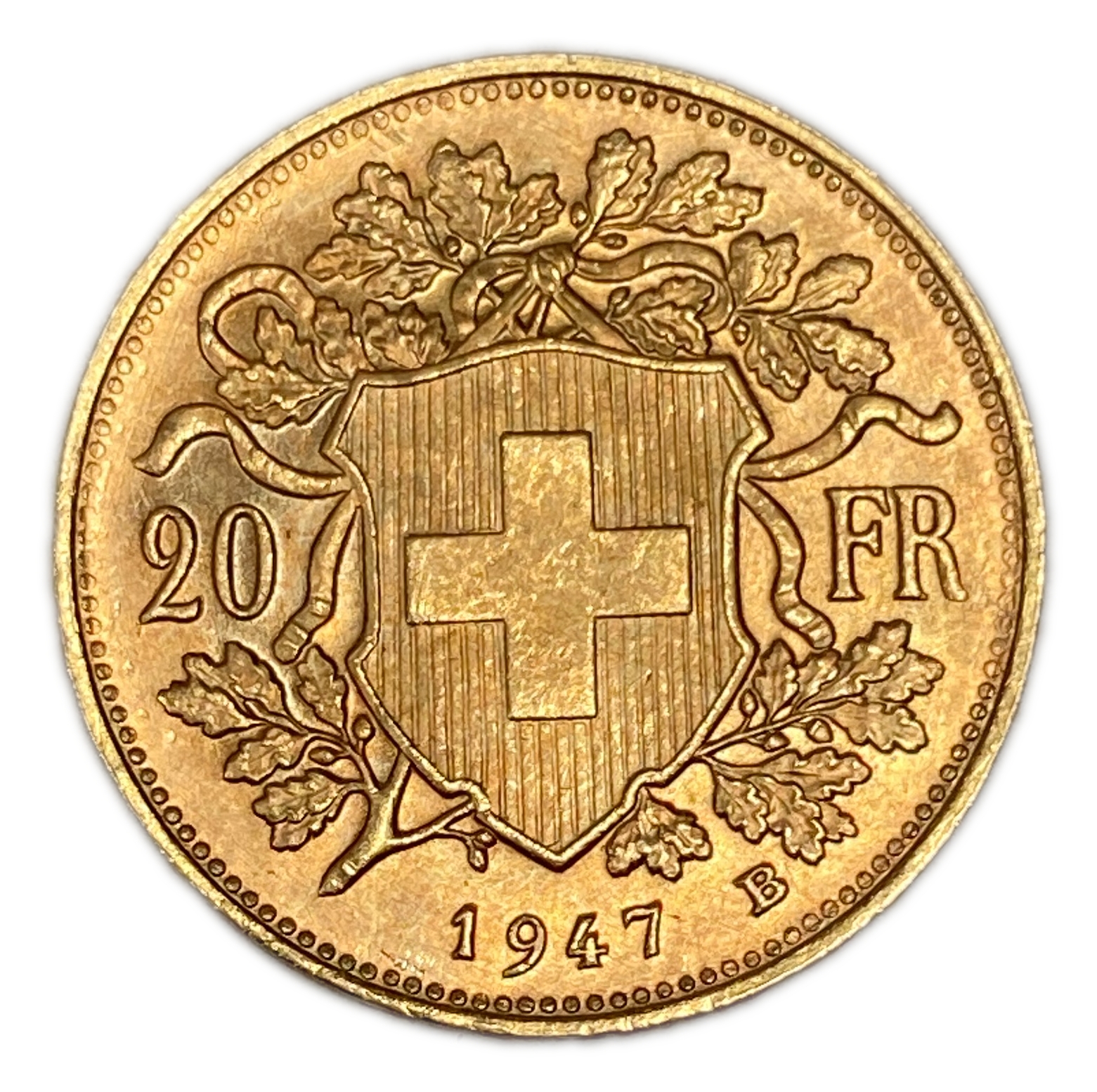 Switzerland - 20 Francs 1947 - Gold 900, 6.43g, 21mm - 1 0