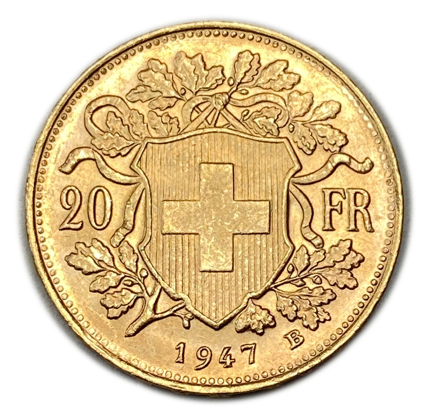 Switzerland - 20 Francs 1947 - Gold 900, 6.43g, 21mm - 1 0