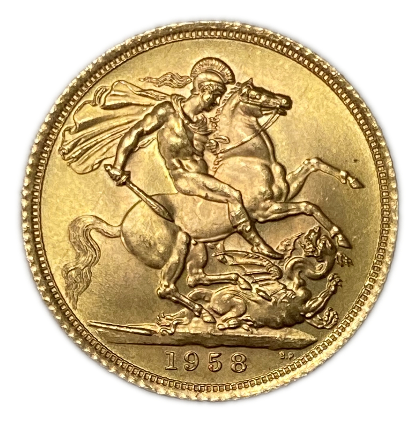 England / United Kingdom – Sovereign 1958 – Gold 917, 8.0g , 22 mm