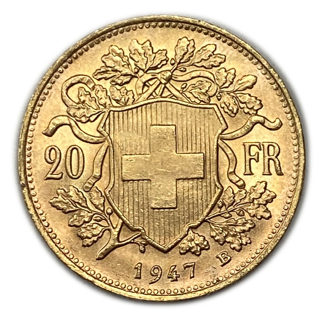 Switzerland - 20 Francs 1947 - Gold 900, 6.43g, 21mm - 1 0