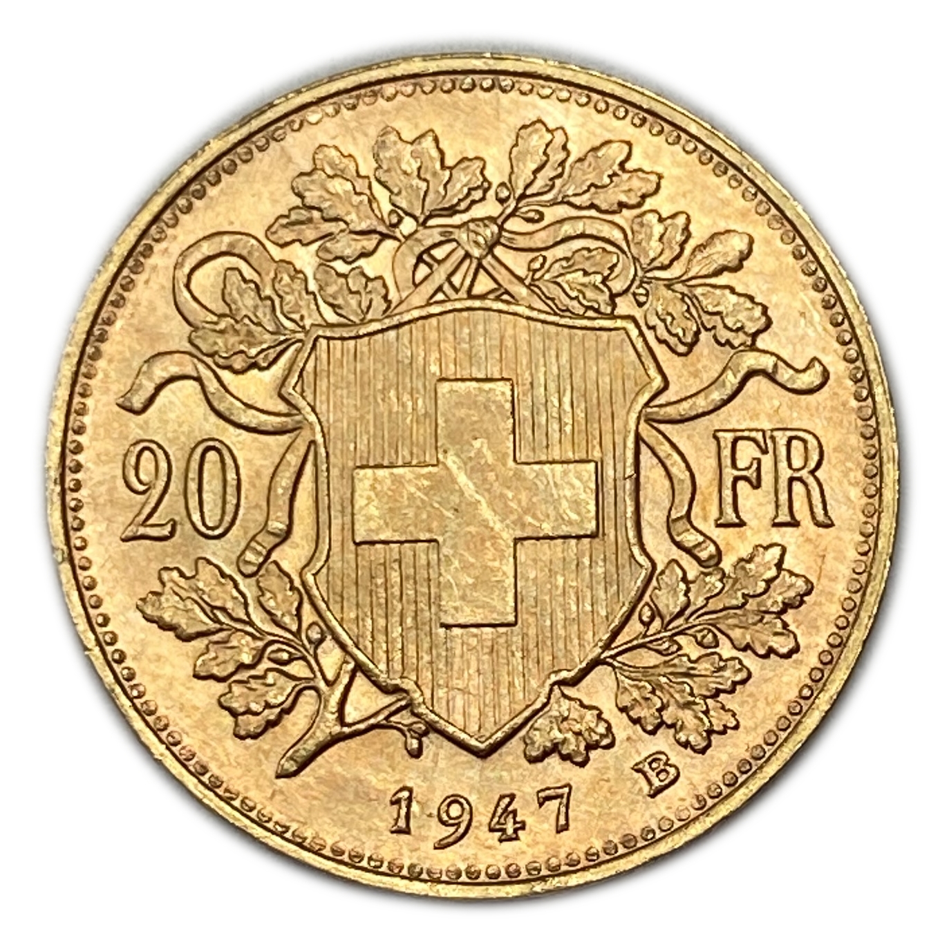 Switzerland - 20 Francs 1947 - Gold 900, 6.43g, 21mm - 1 0