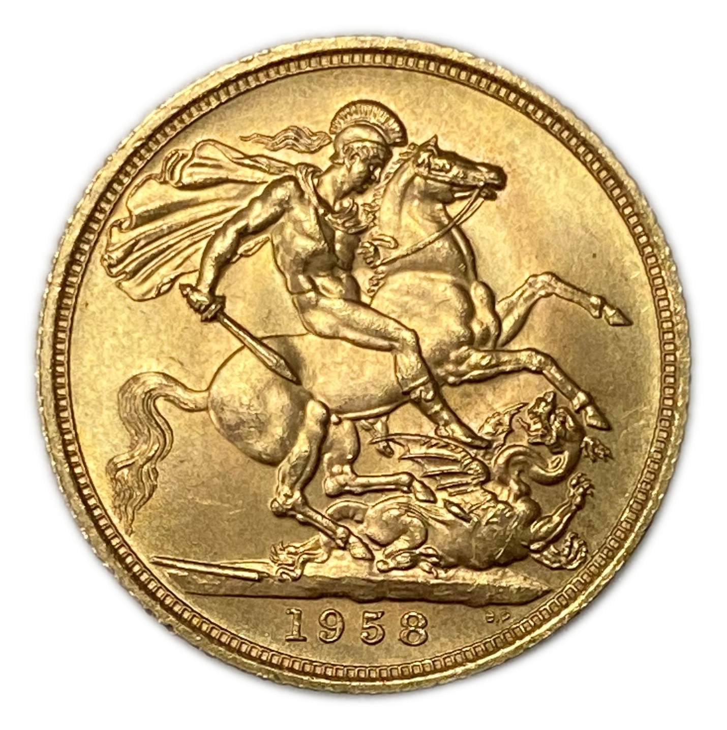 England / United Kingdom – Sovereign 1958 – Gold 917, 8.0g , 22 mm