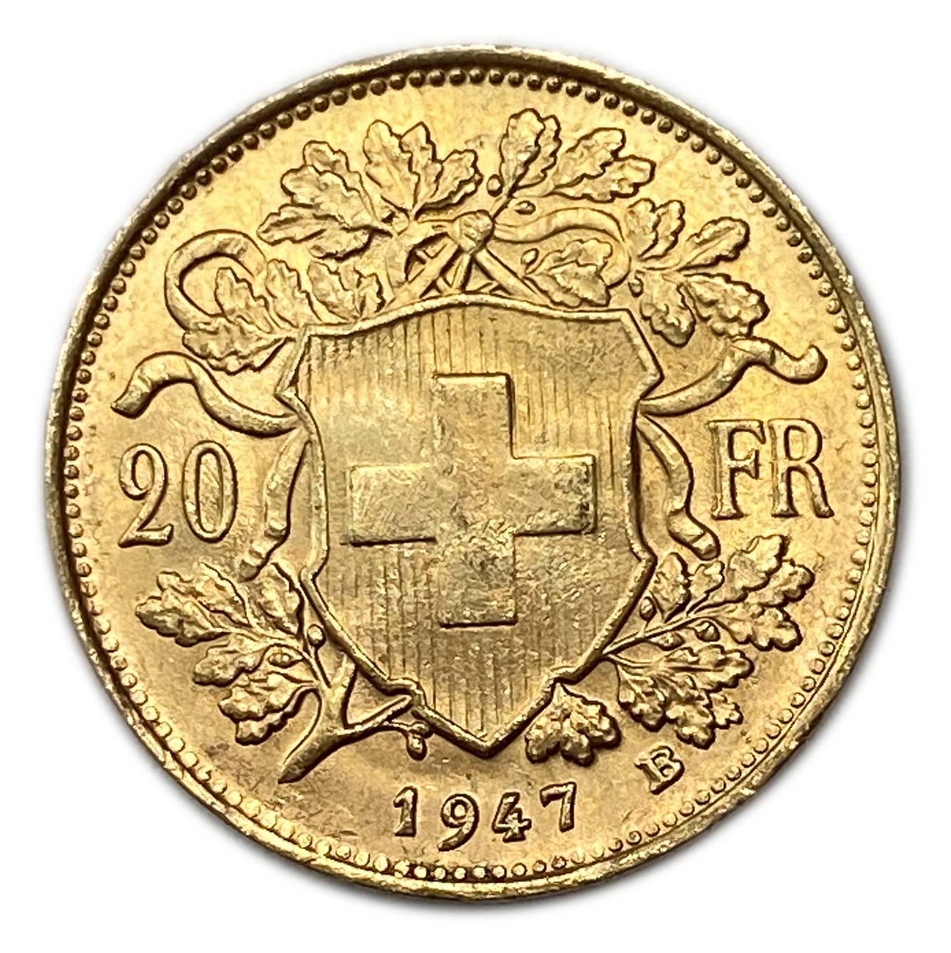 Switzerland - 20 Francs 1947 - Gold 900, 6.43g, 21mm - 1 0
