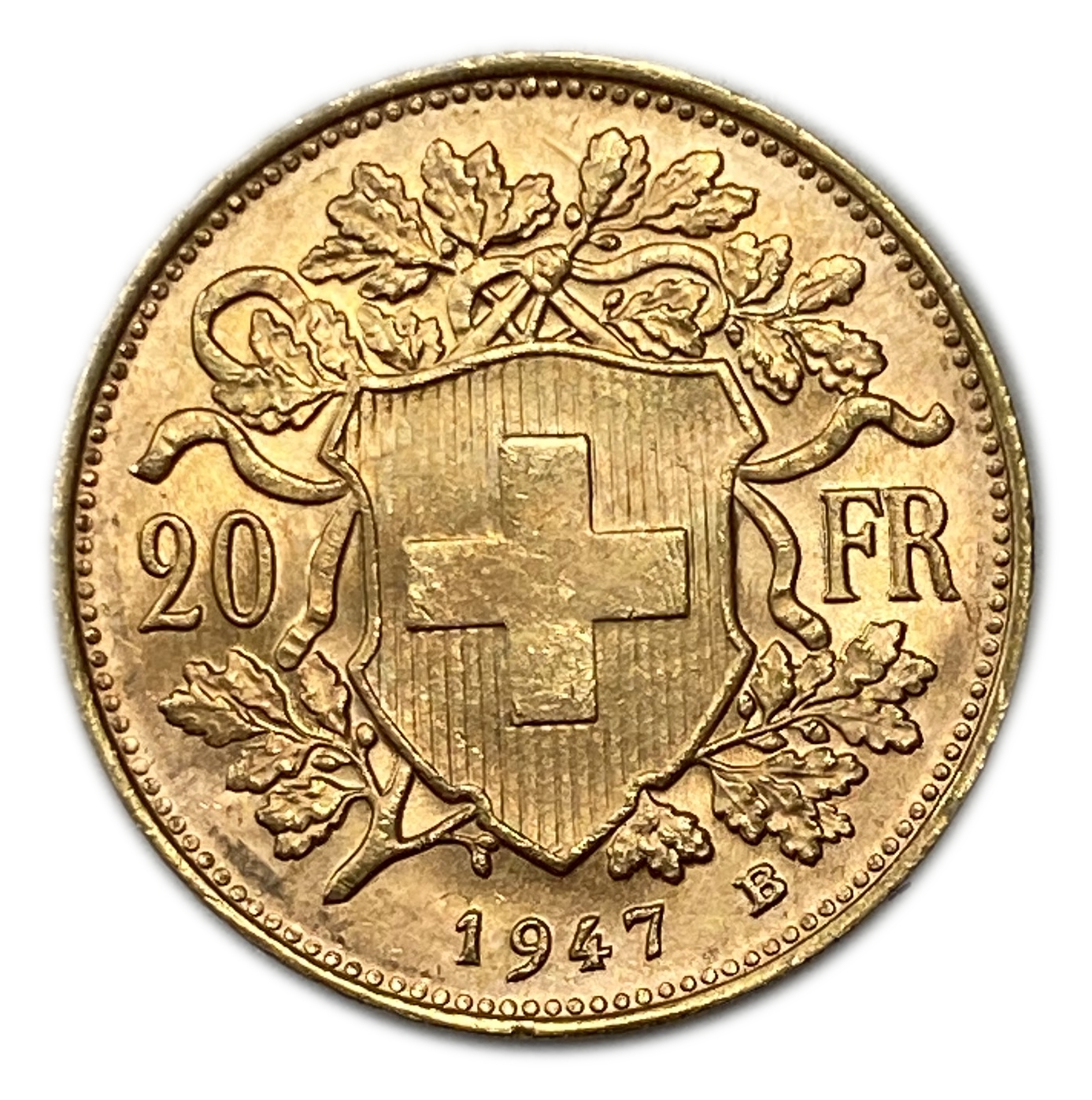 Switzerland - 20 Francs 1947 - Gold 900, 6.43g, 21mm - 1 0