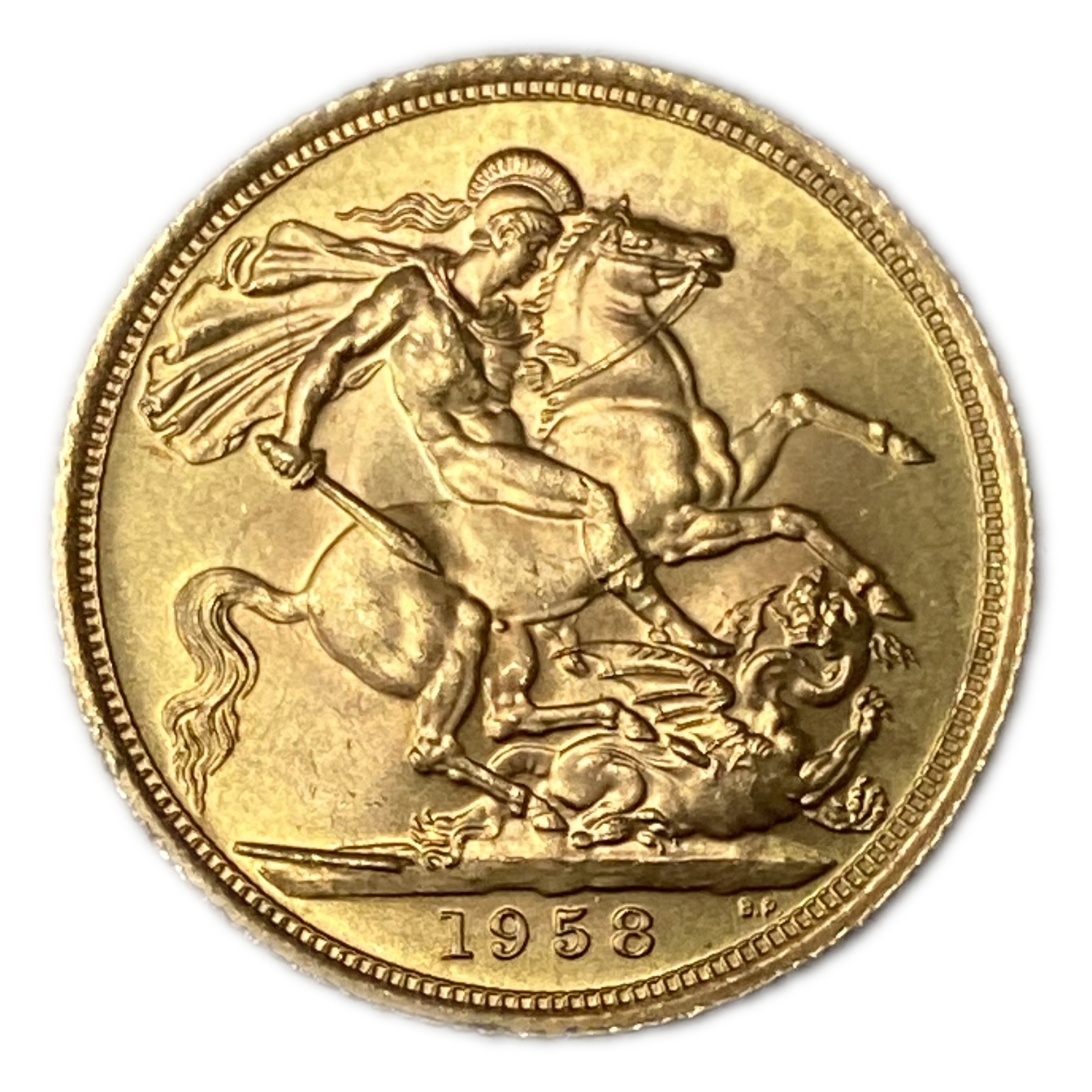 England / United Kingdom – Sovereign 1958 – Gold 917, 8.0g , 22 mm