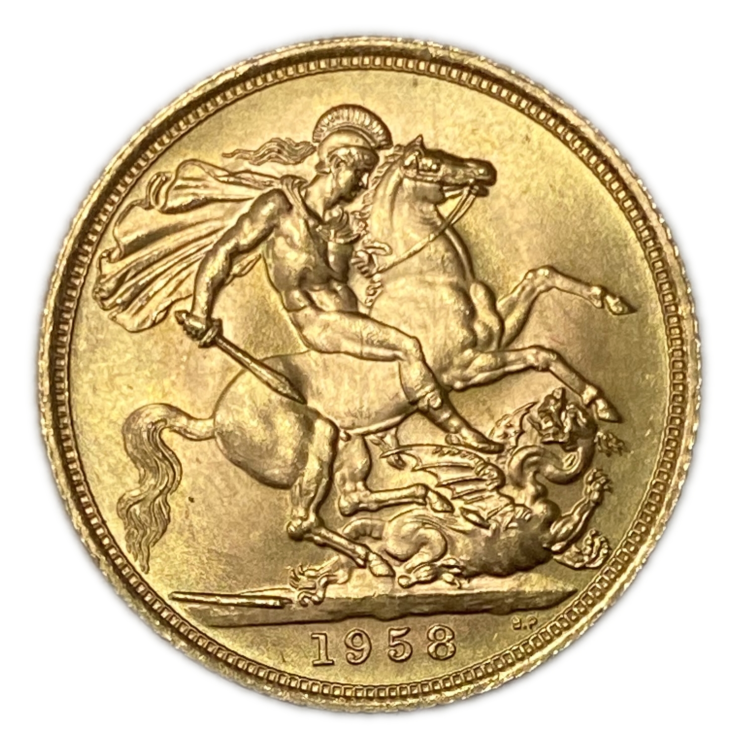 England / United Kingdom – Sovereign 1958 – Gold 917, 8.0g , 22 mm