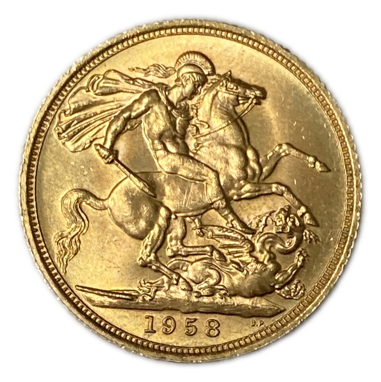 England / United Kingdom – Sovereign 1958 – Gold 917, 8.0g , 22 mm