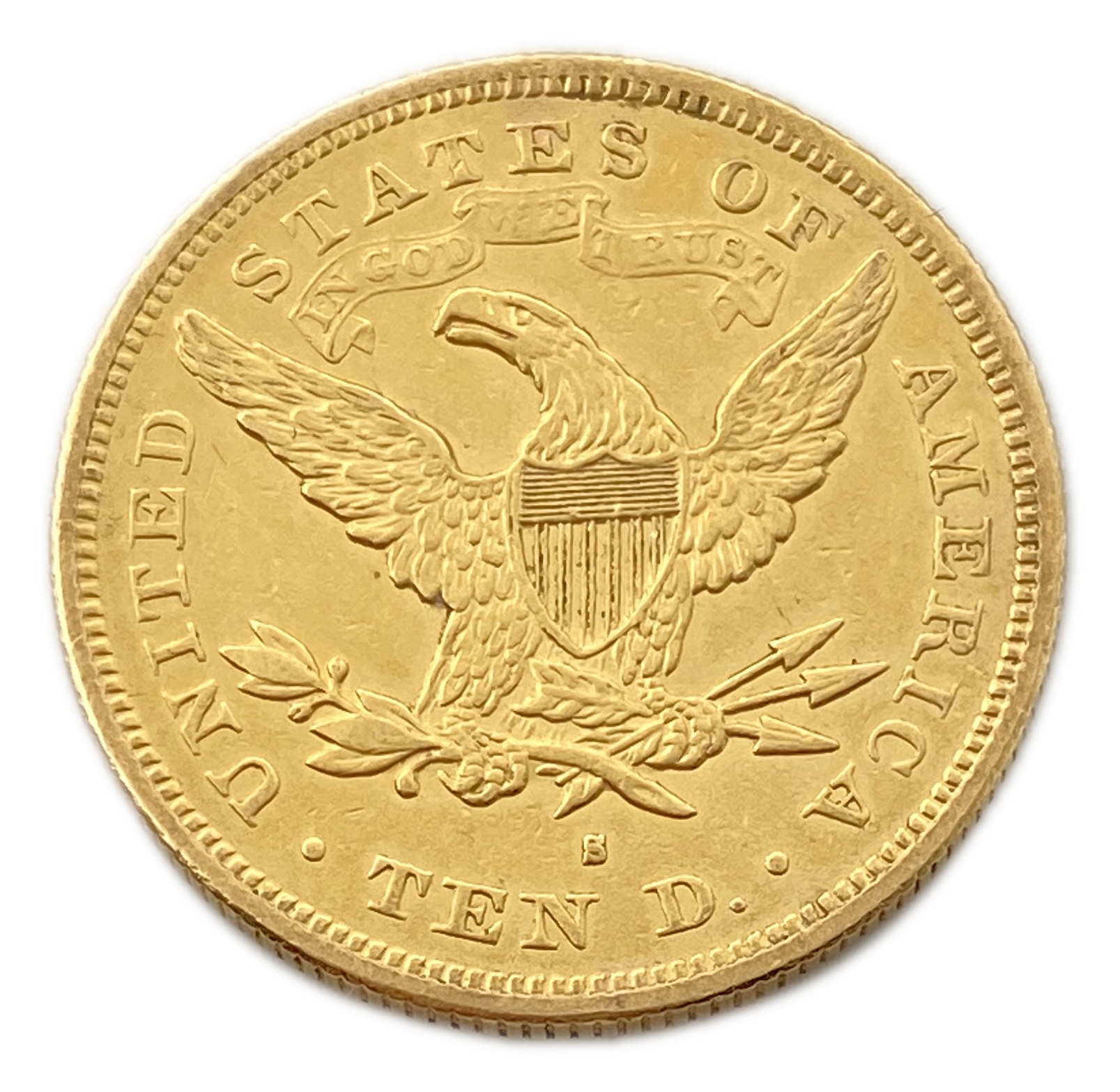 USA - 10 Dollars 1880 - Coronet Head - With motto - Gold 900, 16.71g, 27mm - 1 1