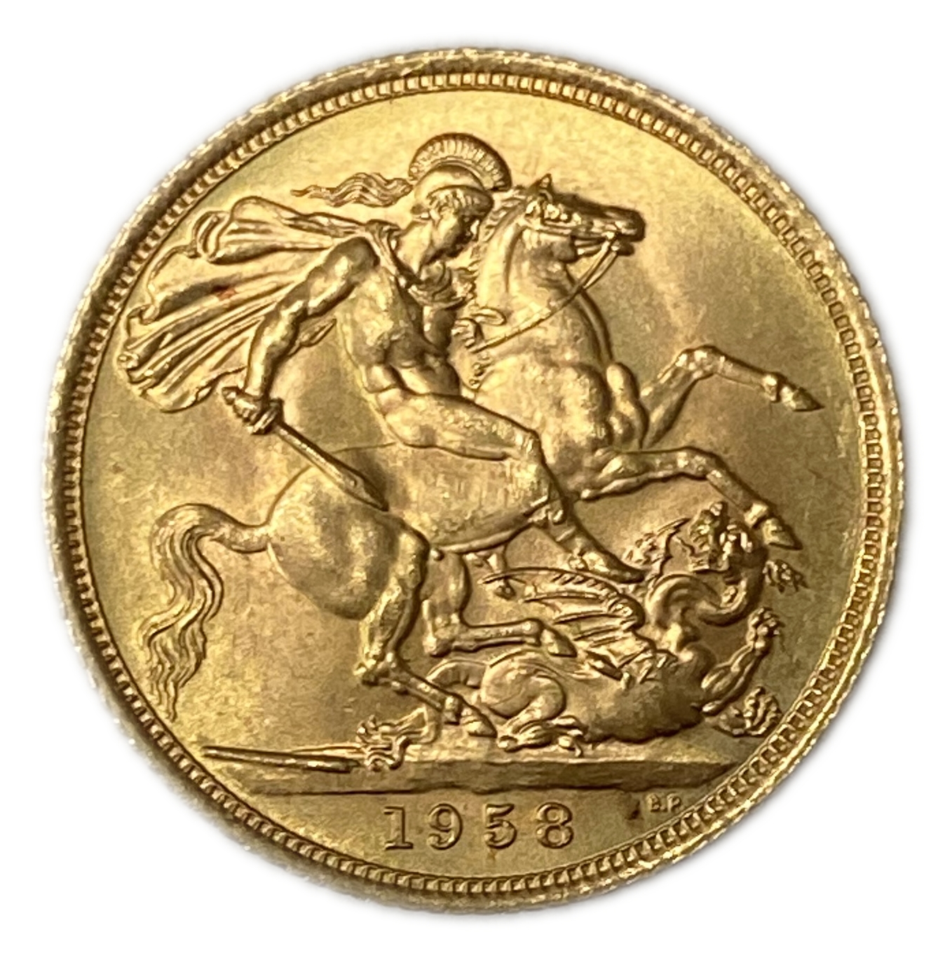 England / United Kingdom – Sovereign 1958 – Gold 917, 8.0g , 22 mm