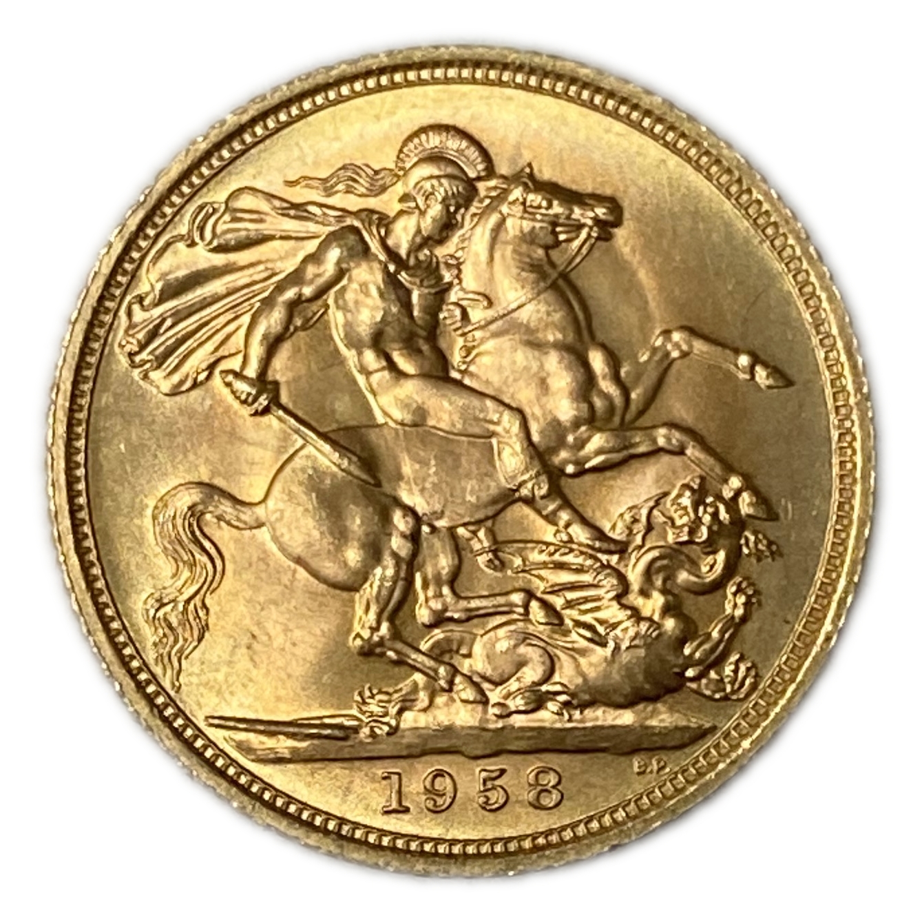 England / United Kingdom – Sovereign 1958 – Gold 917, 8.0g , 22 mm