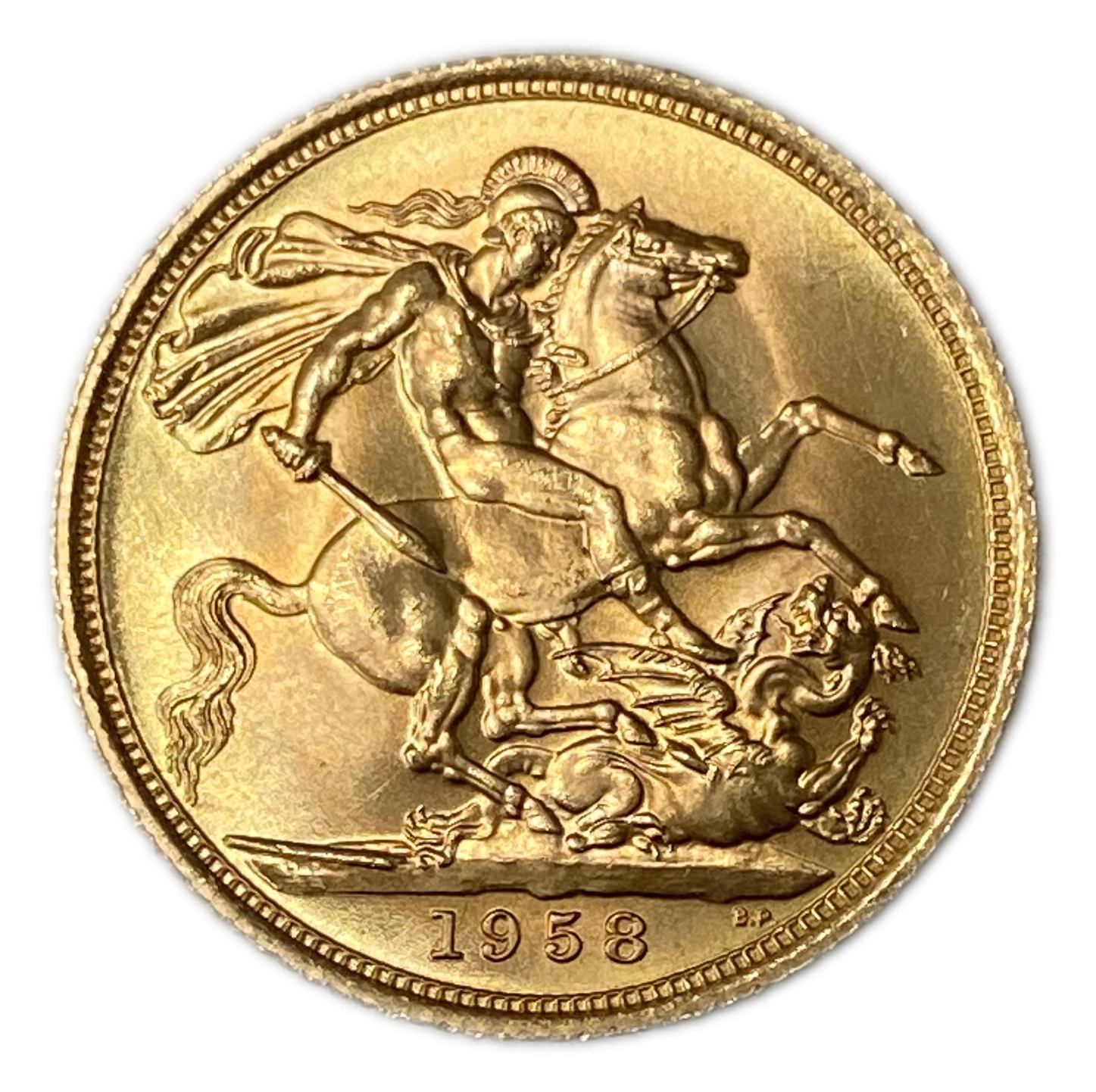 England / United Kingdom – Sovereign 1958 – Gold 917, 8.0g , 22 mm