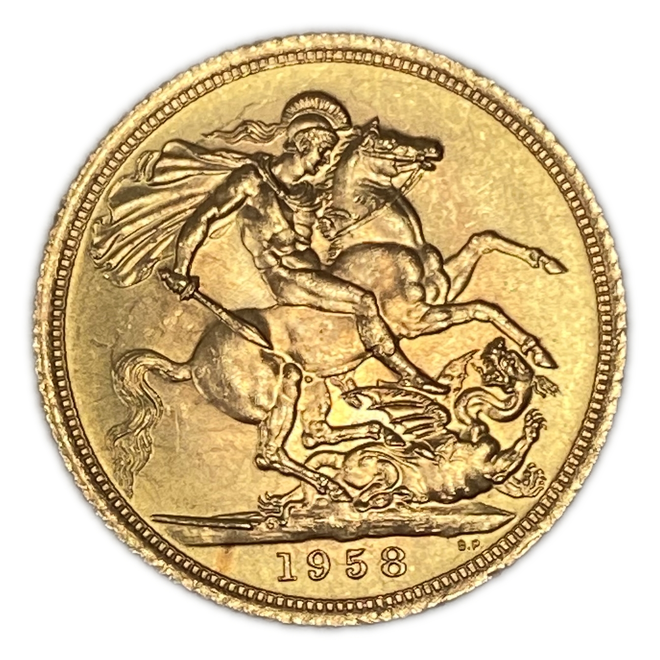 England / United Kingdom – Sovereign 1958 – Gold 917, 8.0g , 22 mm