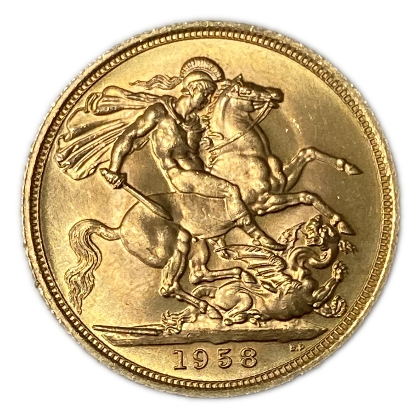 England / United Kingdom – Sovereign 1958 – Gold 917, 8.0g , 22 mm