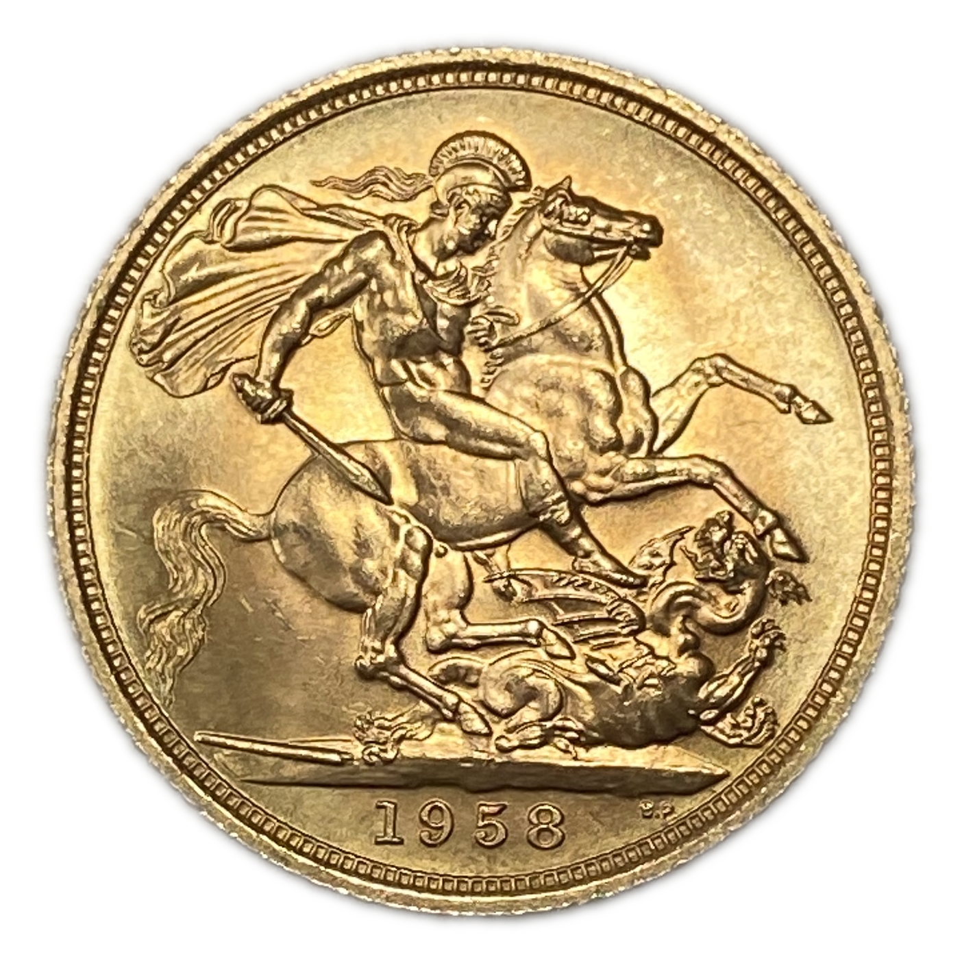 England / United Kingdom – Sovereign 1958 – Gold 917, 8.0g , 22 mm