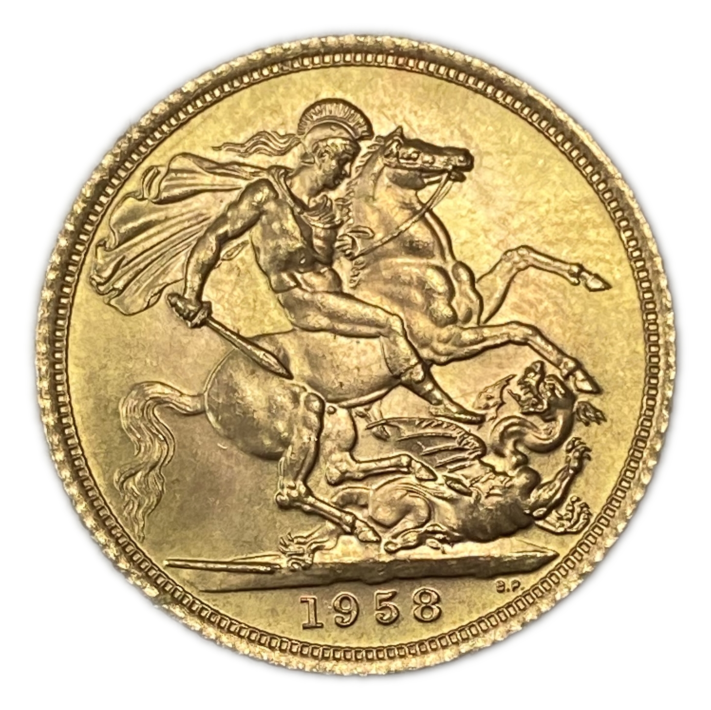 England / United Kingdom – Sovereign 1958 – Gold 917, 8.0g , 22 mm