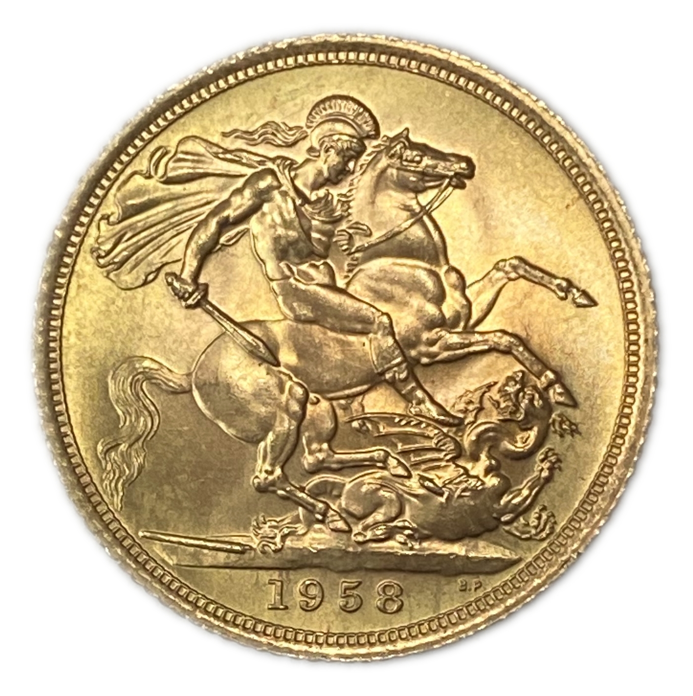 England / United Kingdom – Sovereign 1958 – Gold 917, 8.0g , 22 mm