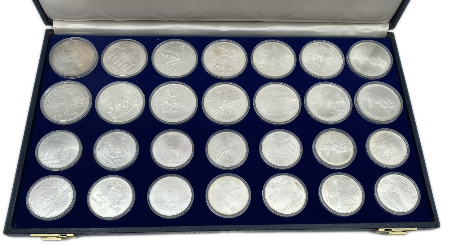 Canada - 1973 - 1976 Montreal Olympics - Complete Silver Uncirculated Collection - Mixed Denominations - $10 weight ... - 1 1