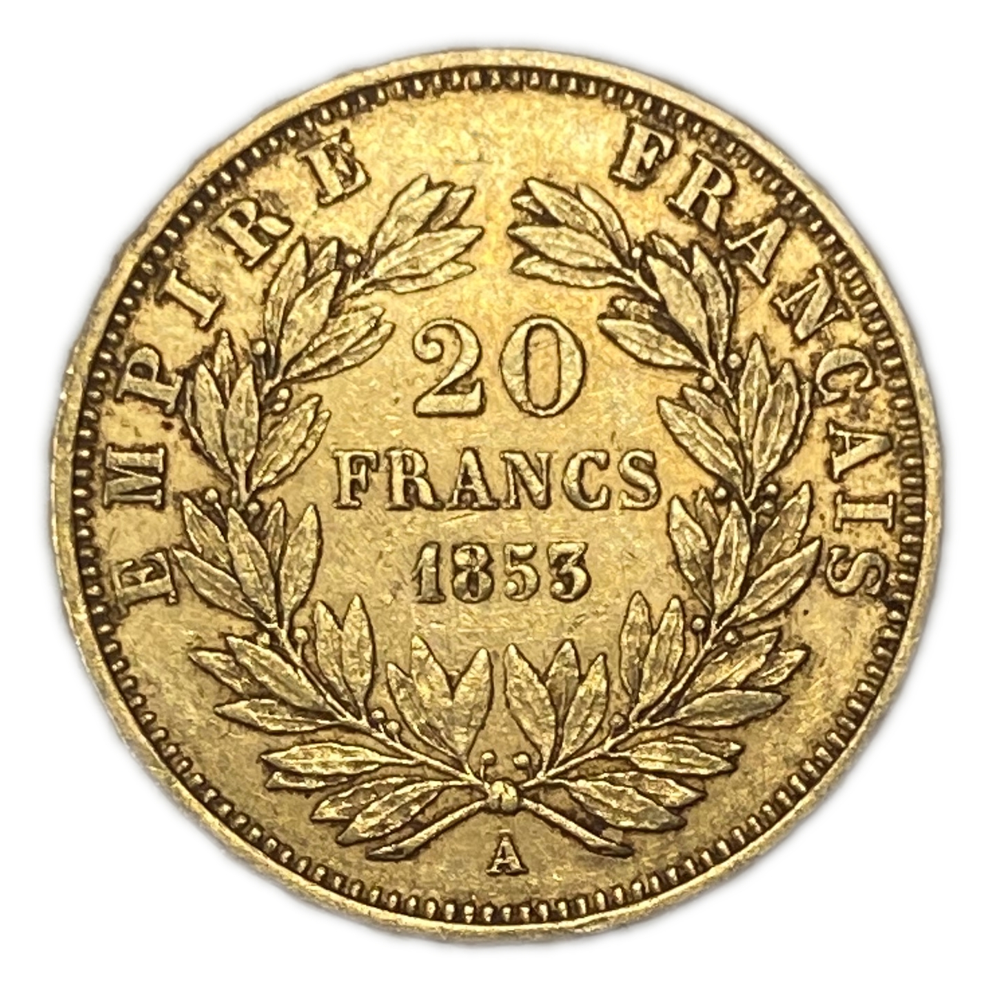 France - 20 Francs 1853 - VF-XF - Napoleon III - Gold 900, 6.45g, 22mm