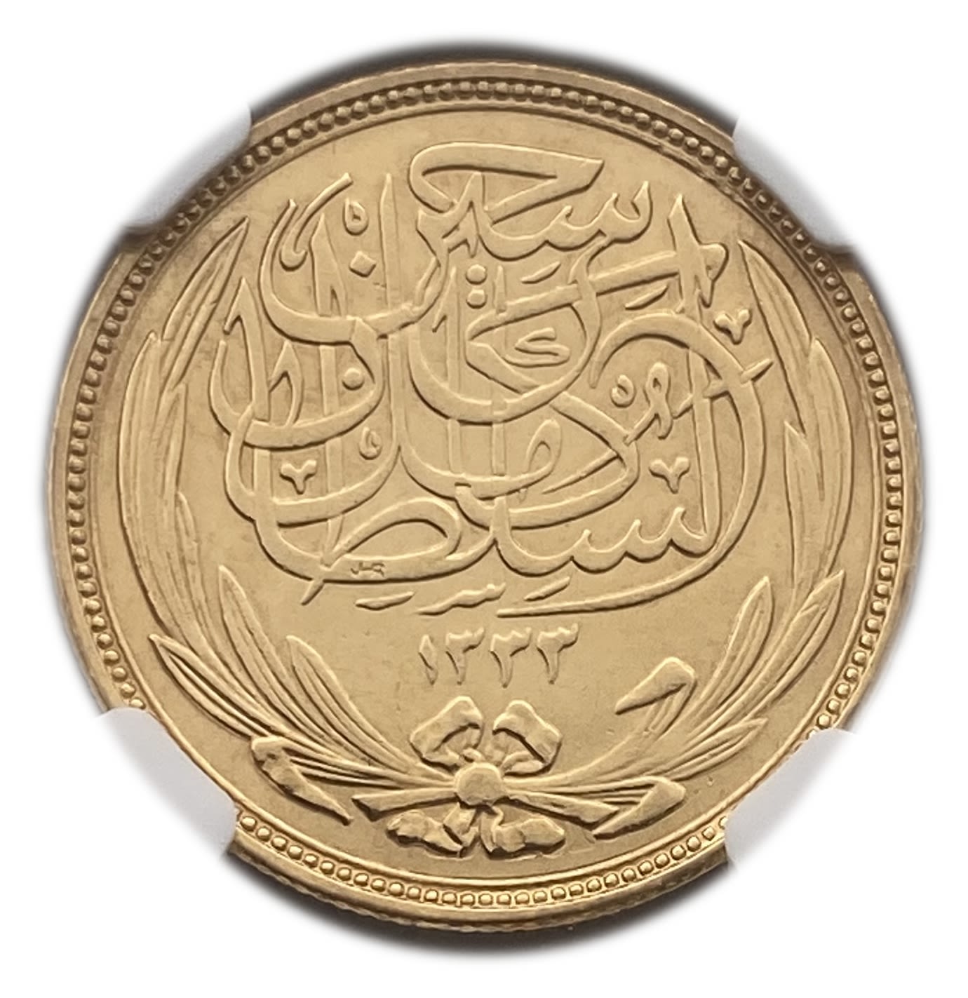 Egypt - 100 Piasters 1922 - NGC AU DETAILS - Gold 875, 8.5g, 24mm - 1 1