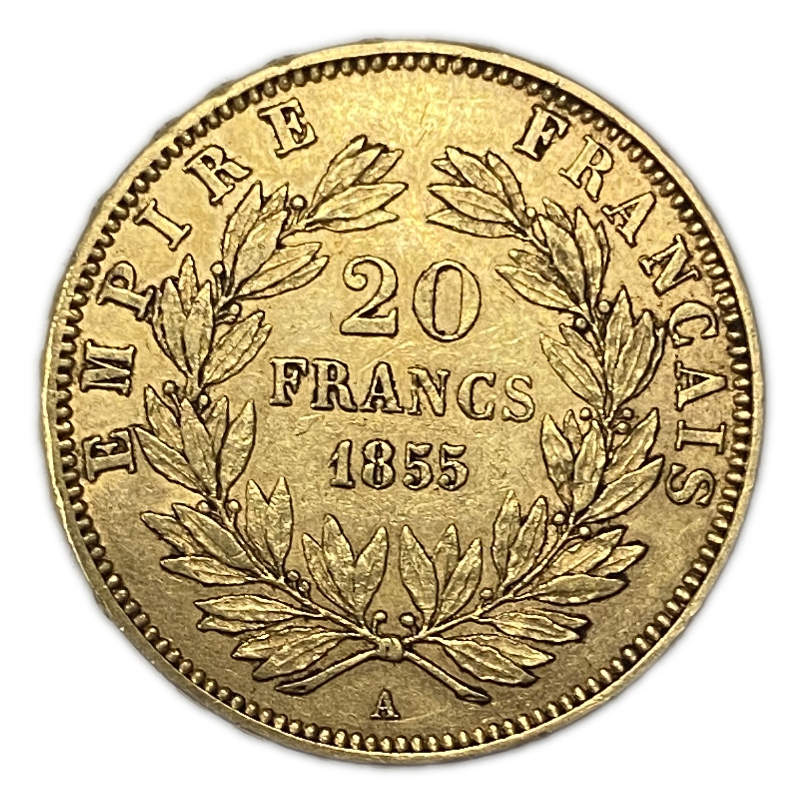 France - 20 Francs 1855 - VF-XF - Napoleon III - Gold 900, 6.45g, 22mm - 1 0