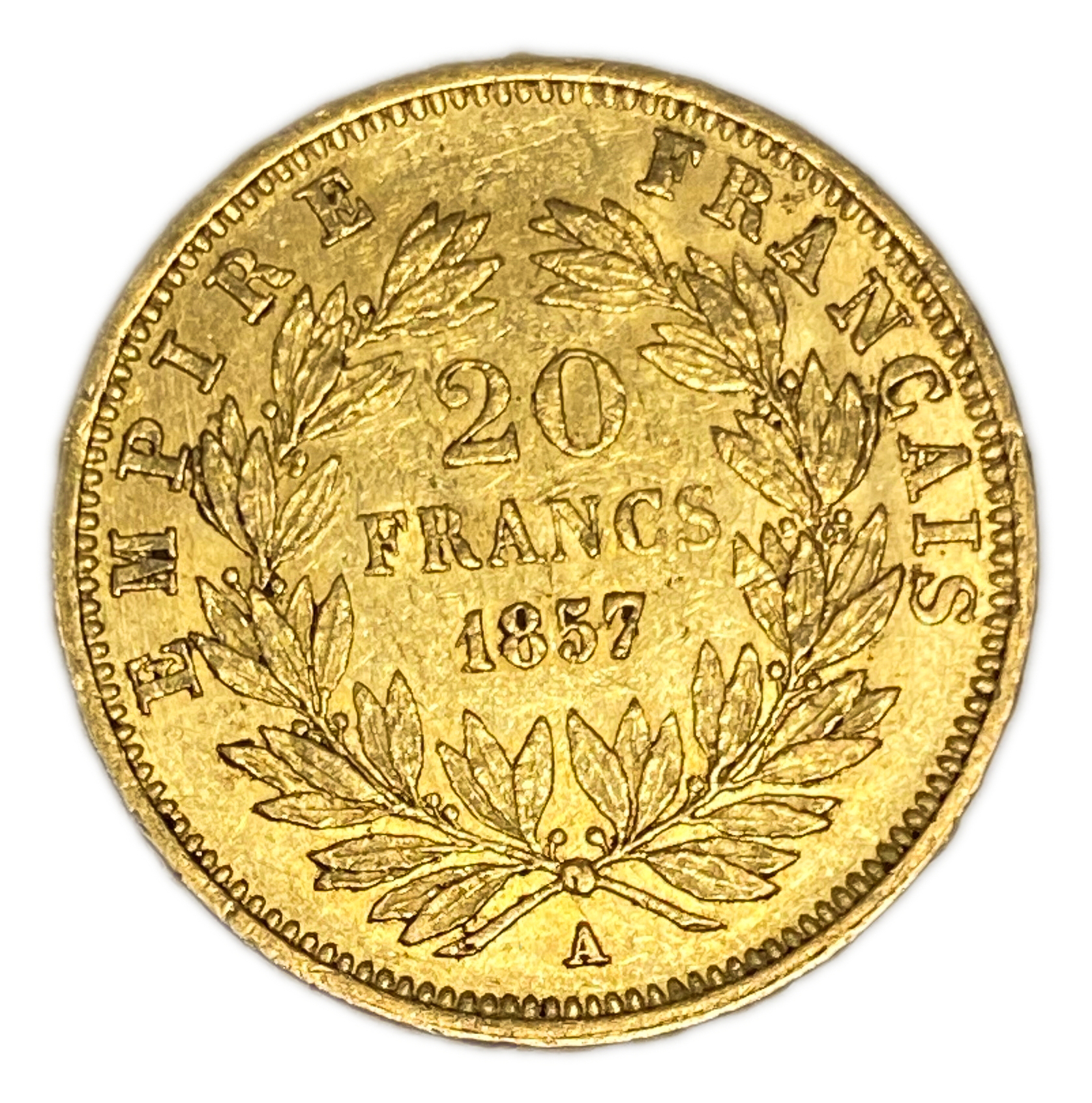 France - 20 Francs 1857 - VF-XF - Napoleon III - Gold 900, 6.45g, 22mm - 1 0