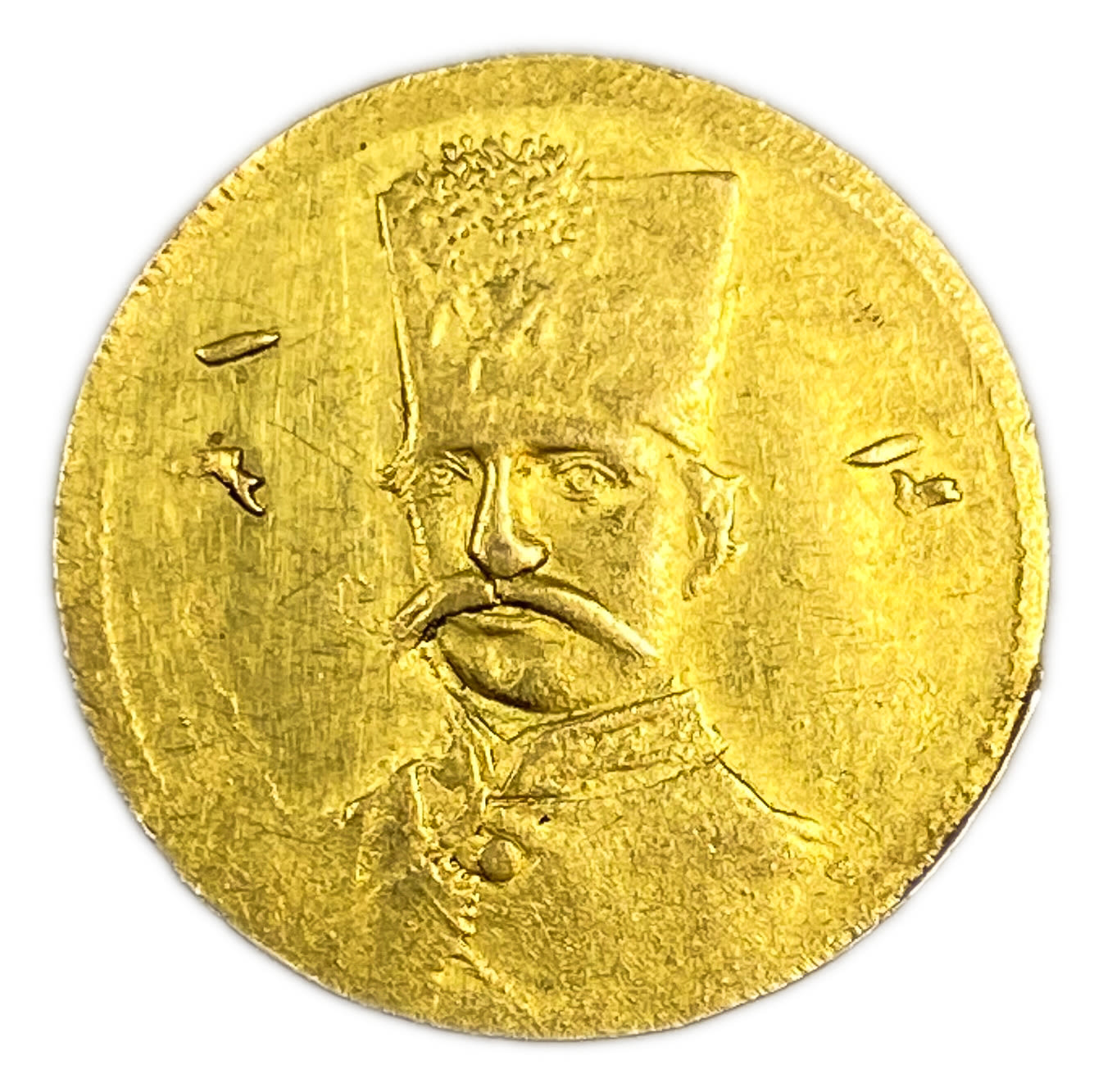 Iran - 5000 Dinar (1/2 Toman) 1848-1896 (AH1312) - Nasir al-Din Shah - Gold 900, 1.37g