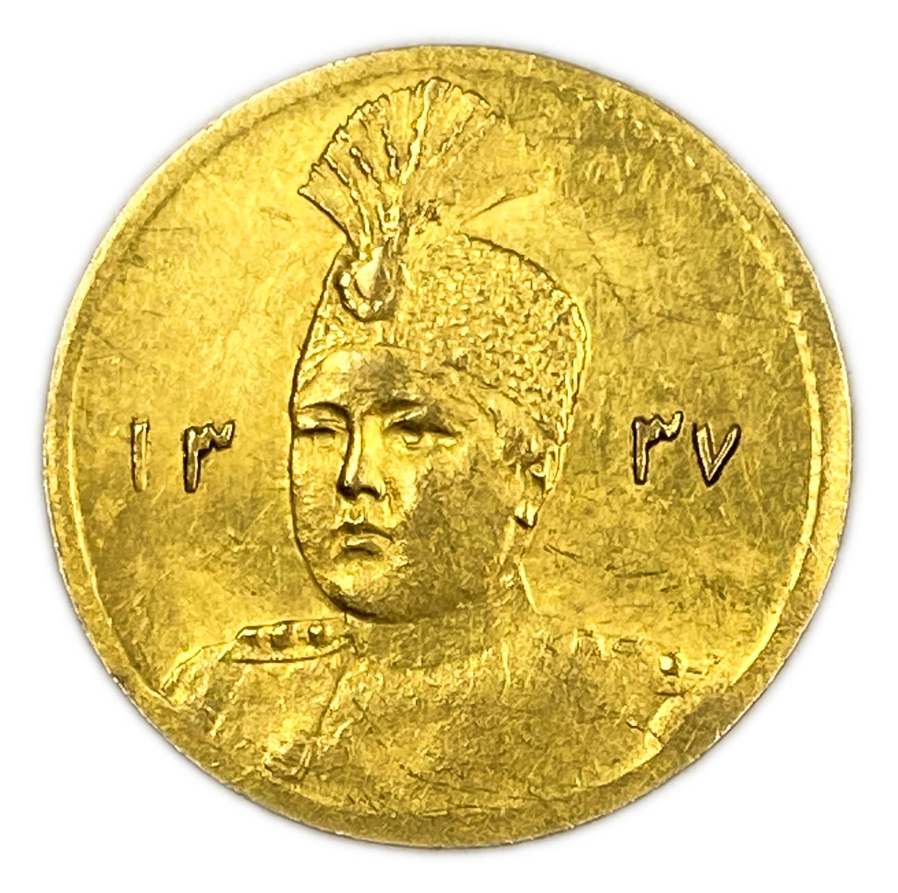 Iran - 1/2 Toman 1919 (AH 1337) - Gold 900, 1.41g