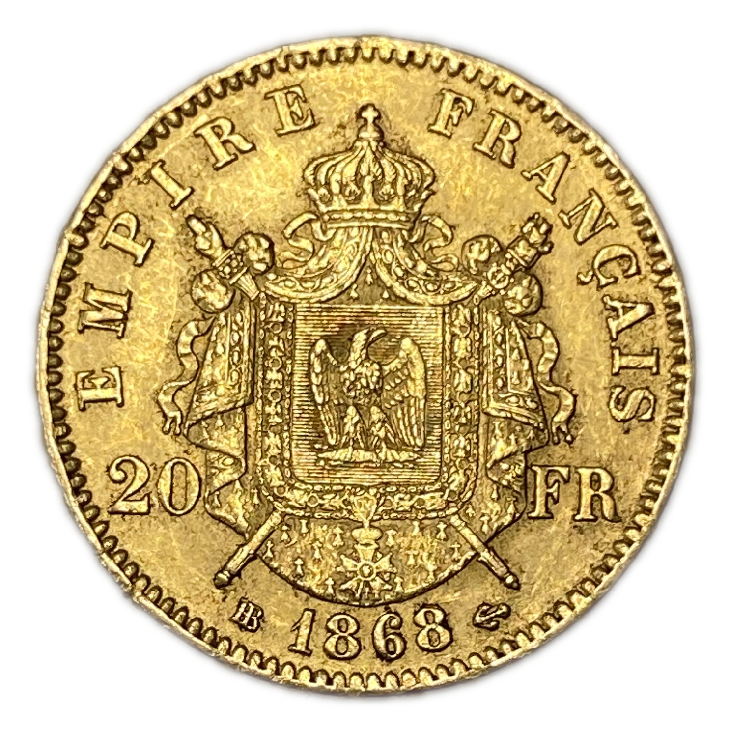 France - 20 Francs 1868 BB - Gold 900, 6.45g, 22mm - 1 0