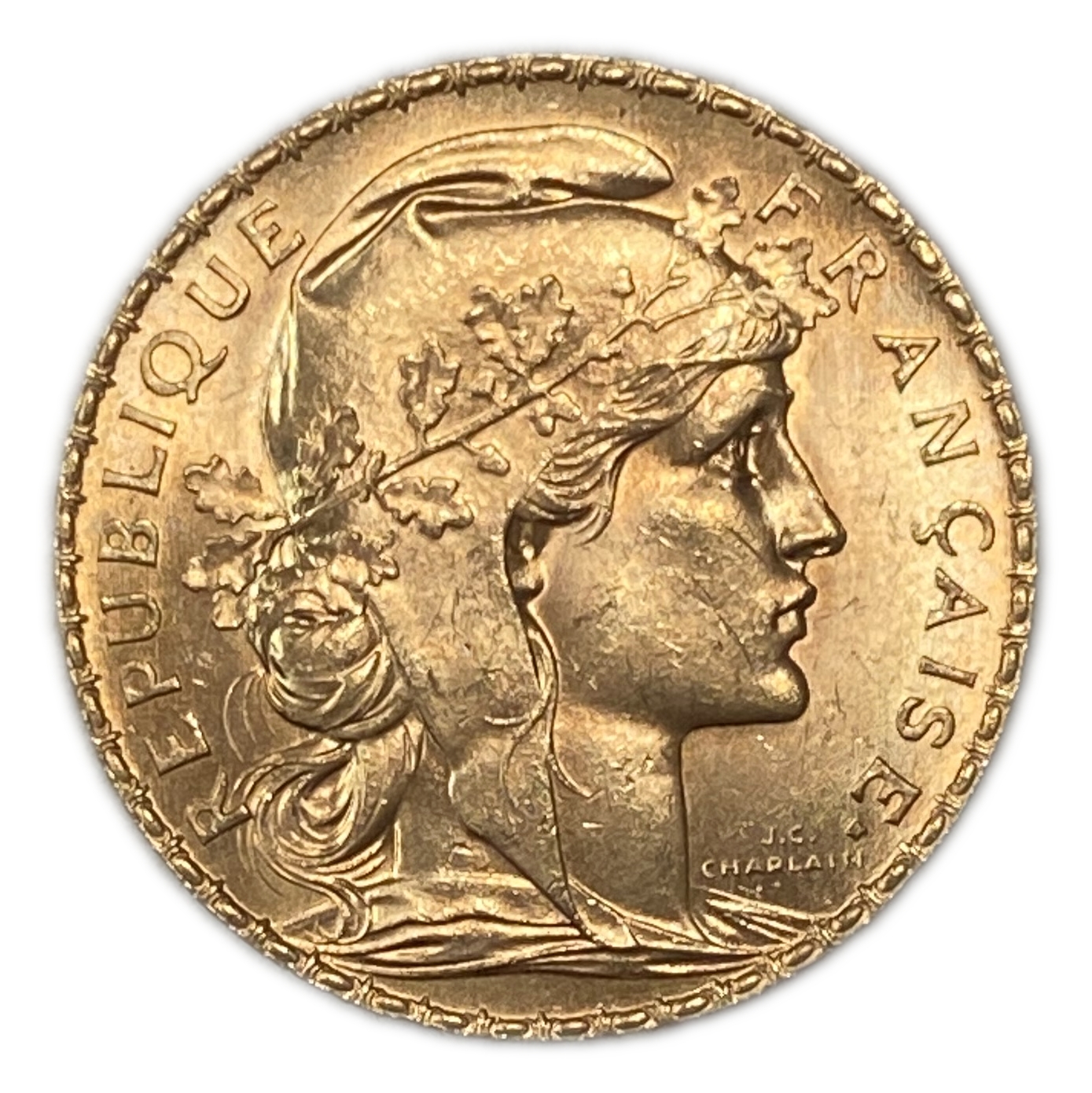 France - 20 Francs 1907 - Gold 900, 6.45g, 21mm - 1 1