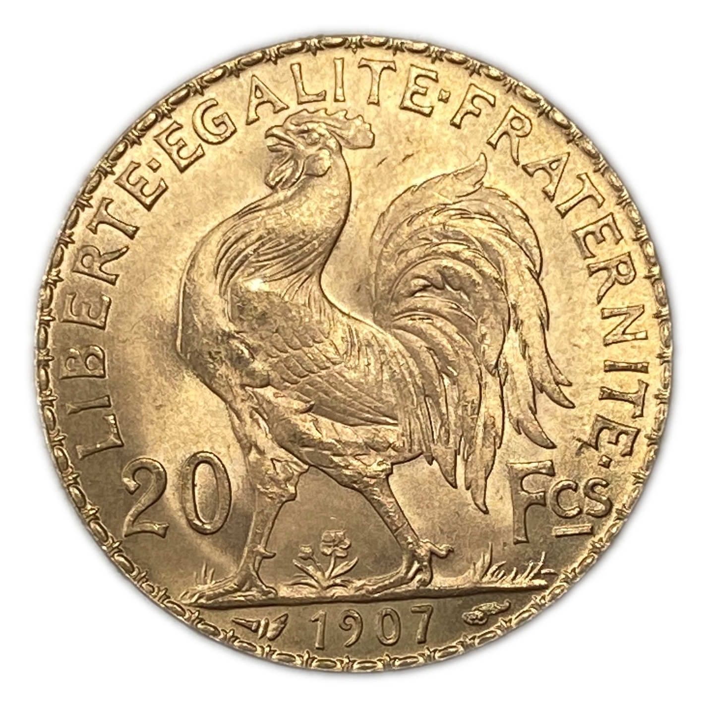 France - 20 Francs 1907 - Gold 900, 6.45g, 21mm - 1 0